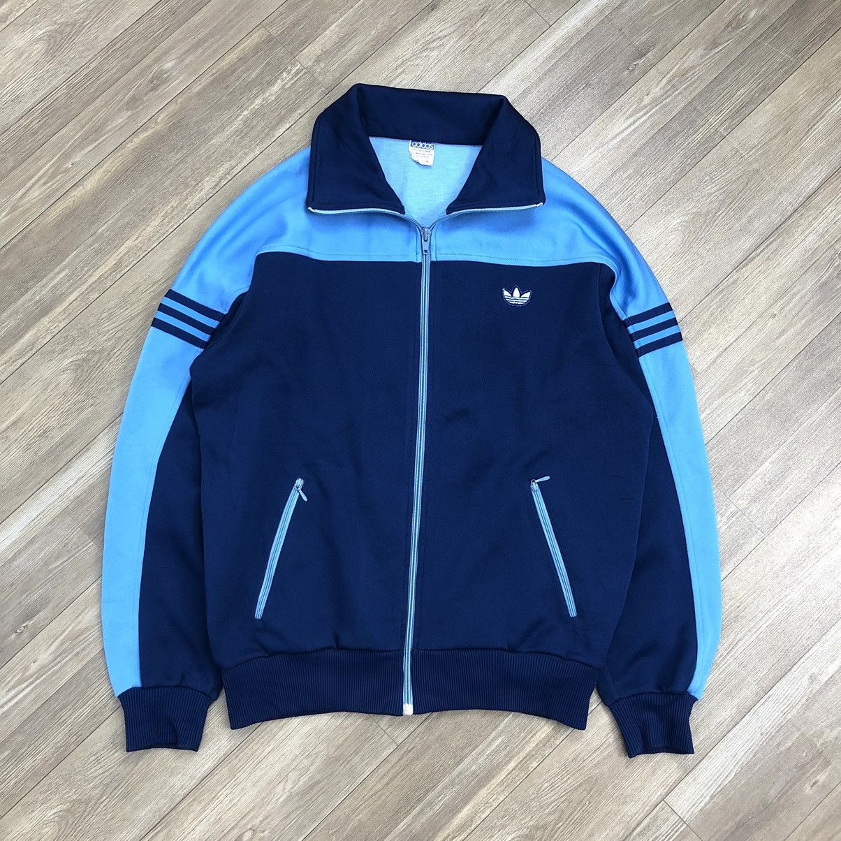 Adidas × Vintage 🇩🇪Vintage 80s Adidas Descente Blue Track Jacket Size US M / EU 48-50 / 2 - 2 Thumbnail