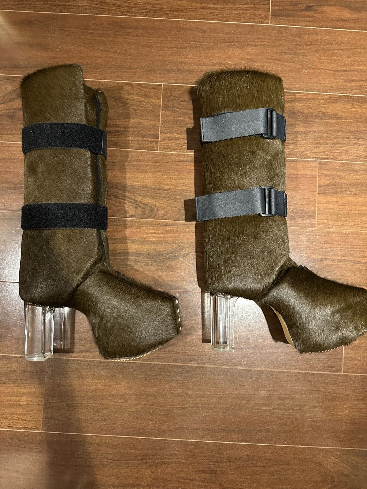 Rick Owens Rick owens fur calf-splint-brace kiss heels sz 42 Size US 9 / EU 42 - 4 Thumbnail