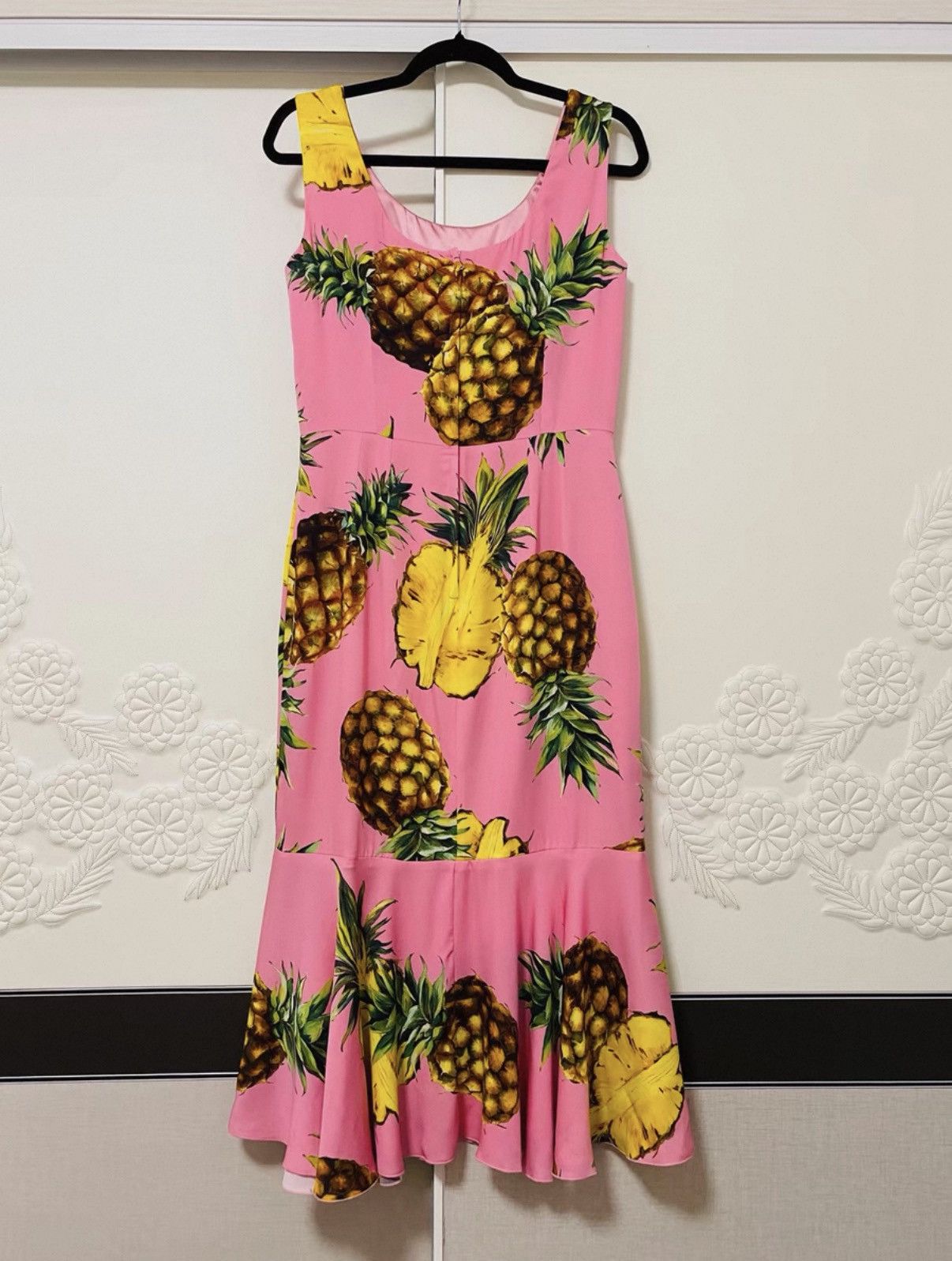 Dolce & Gabbana Dolce Gabbana Pink Pineapple Mermaid Silk Dress Size M / US 6-8 / IT 42-44 - 9 Thumbnail