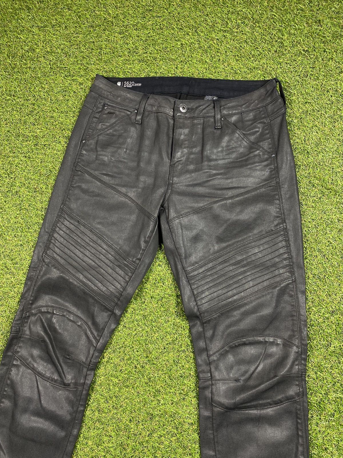 G-Star × Vintage Vintage 90s G Star raw waxed jeans 5620 Mid Skinny Size 30" / US 8 / IT 44 - 2 Thumbnail