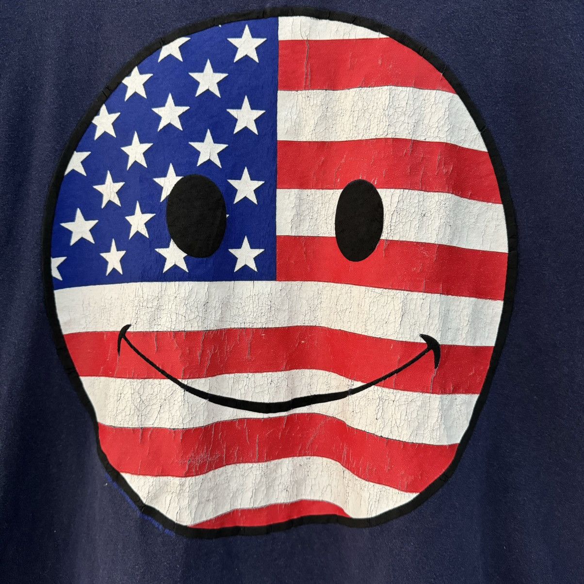 Vintage Smiley USA Tee Size US L / EU 52-54 / 3 - 3 Thumbnail