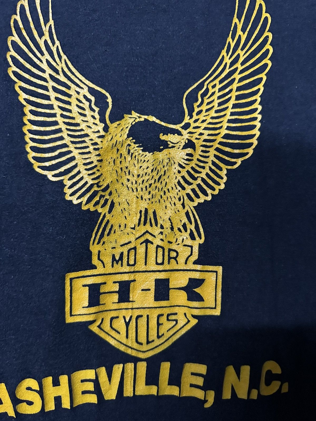 Harley Davidson × Vintage Vintage 70s Schroader’s Motor H-K Cycles Racing Sun Faded T Size US M / EU 48-50 / 2 - 5 Thumbnail