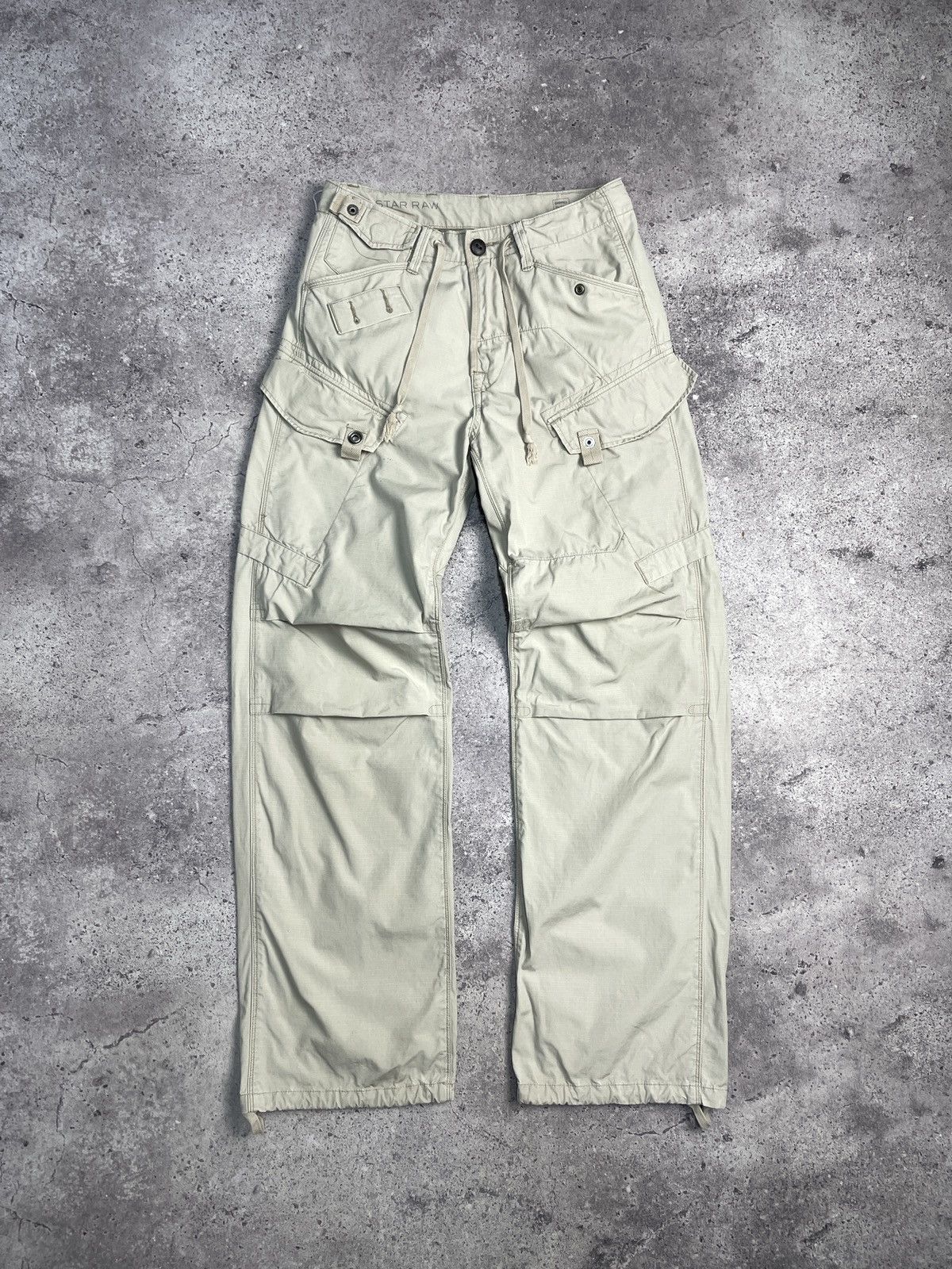 Vintage Distressed G Srar Raw 00s Baggy Cargo Jeans Pants