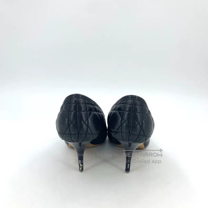 Dior Dior Black diamond bow round toe thin heel high heels Size US 5.5 / IT 35.5 - 4 Thumbnail