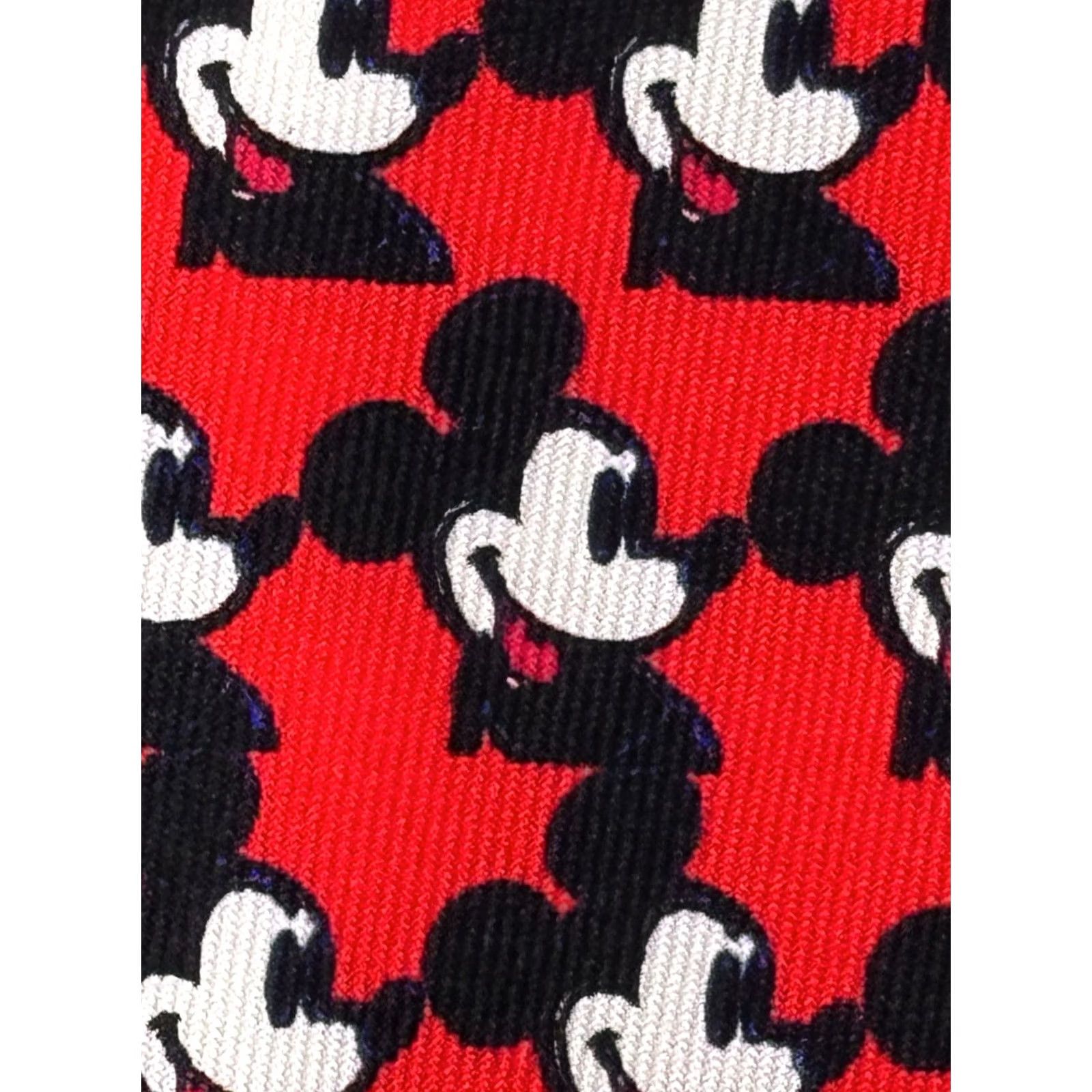 Vintage MINT Andy Warhol Made Italy 100% Silk Mickey Mouse Tie Shirts Mens XS? Size ONE SIZE - 2 Thumbnail