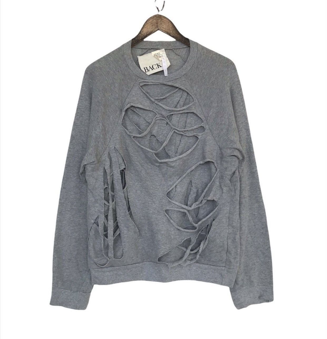 Japanese Brand Avant Garde Back Distressed Sweater Size M / US 6-8 / IT 42-44 - 3 Thumbnail