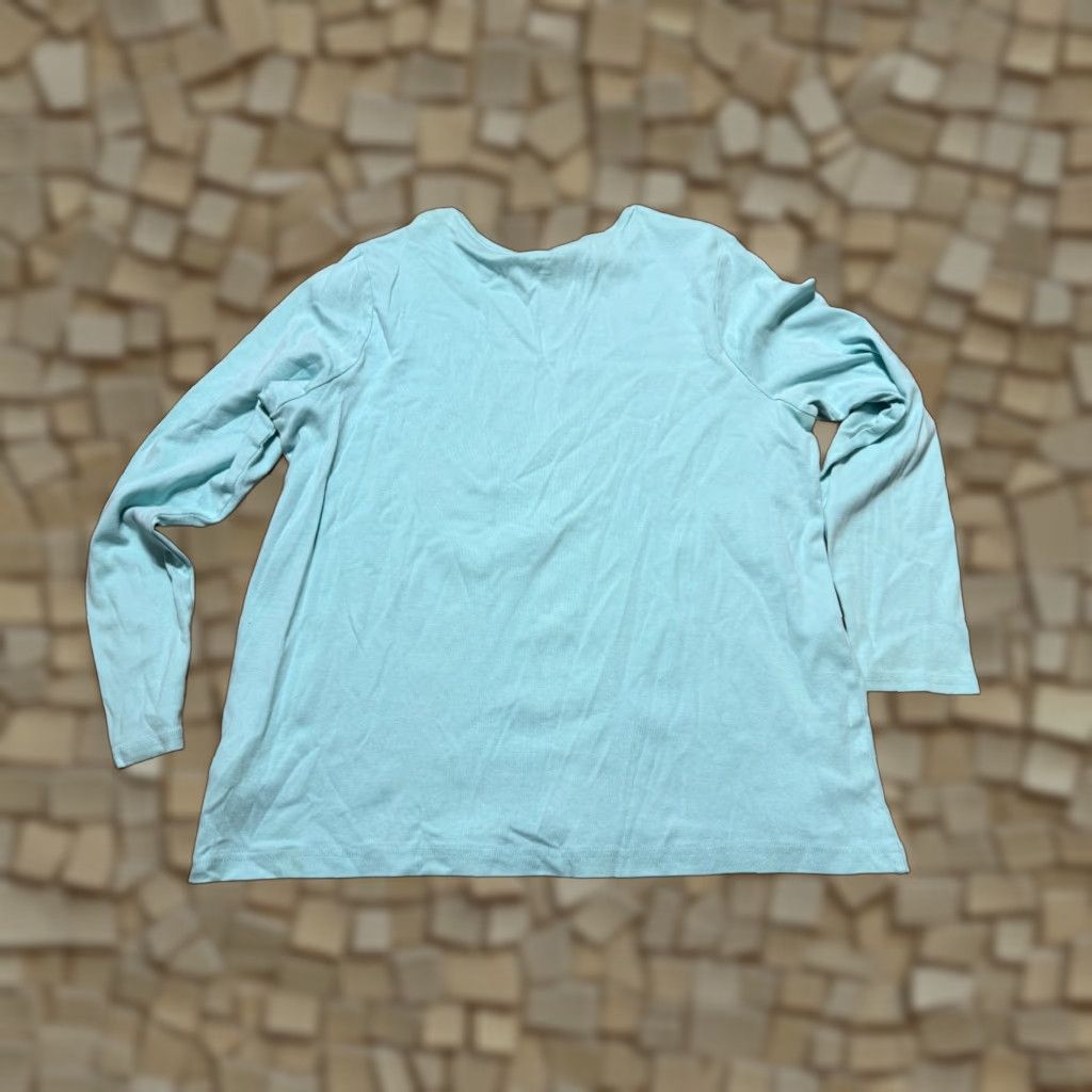 Croft & Barrow Croft & Barrow Shirt Women's XXL Green Long Sleeve Classic Tee Shirt Womens Size XXL / US 16-18 / IT 52-54 - 1 Thumbnail