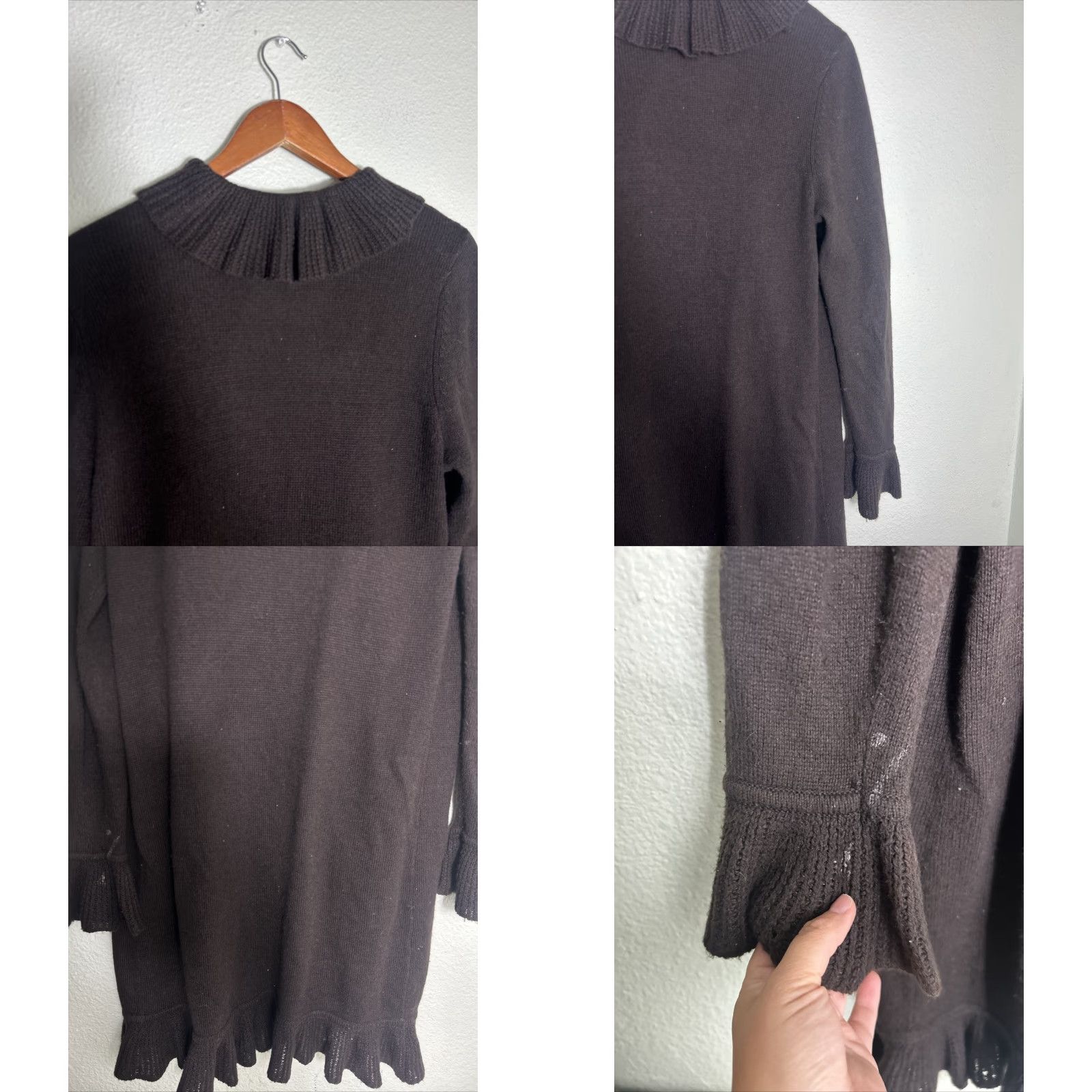 Chaps Chaps Cardigan Womens XL Brown Cotton Nylon Viscose Angora Pullover Sweater Size XL / US 12-14 / IT 48-50 - 9 Thumbnail