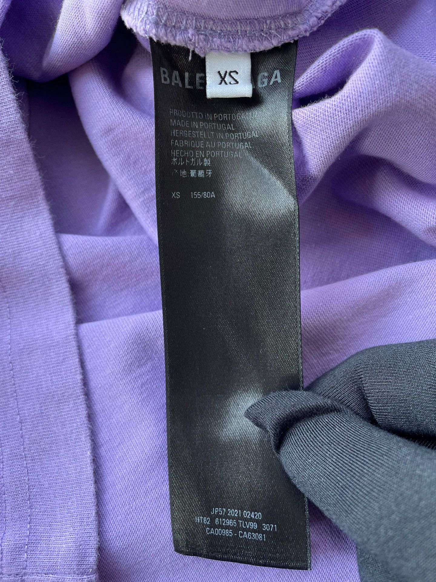 Balenciaga Balenciaga wmn purple embroidered logo short tee XS 99 new Size XS / US 0-2 / IT 36-38 - 5 Thumbnail