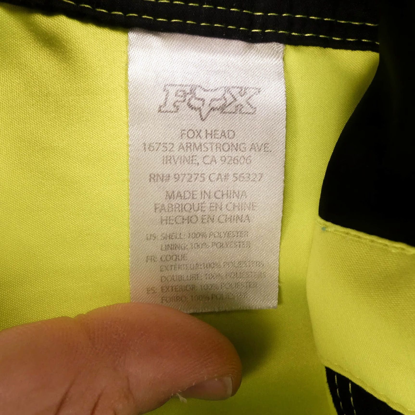 Vintage Fox Head Board Shorts Mens 27 Yellow Drawstring Pockets | 100% Polyester | Above-the-Knee | Regular Size Size US 27 - 7 Thumbnail
