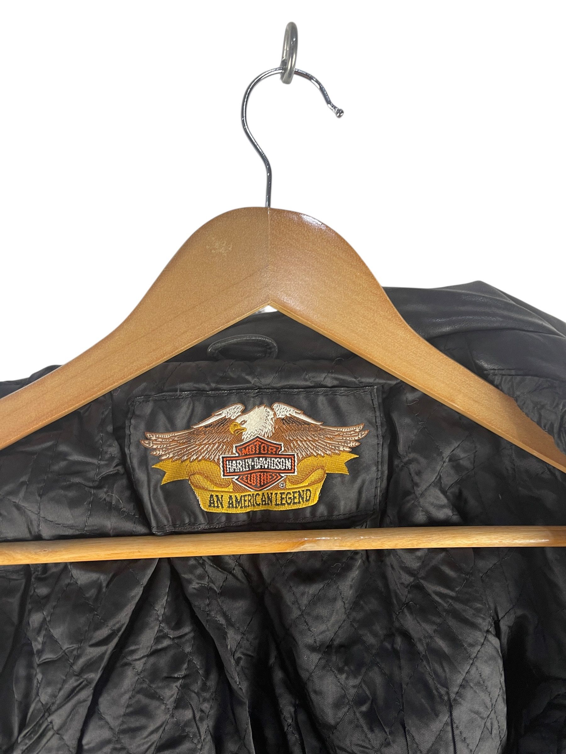 Harley Davidson Vintage Harley-Davidson Leather Bomber Jacket Size M / US 6-8 / IT 42-44 - 16 Thumbnail