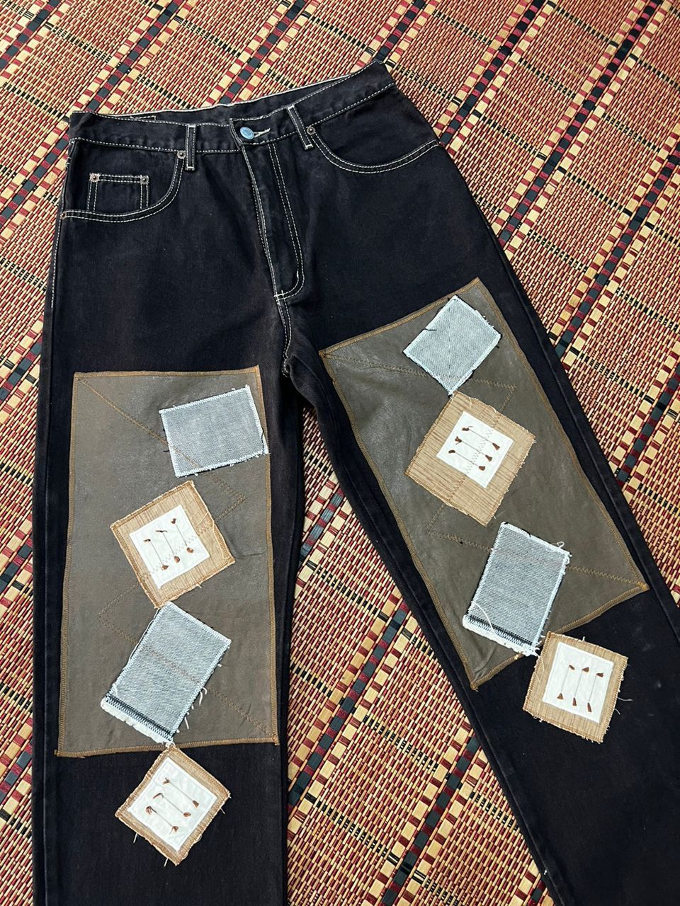 Hysteric Glamour × Japanese Brand Japanese Brand Forum Patchwork Jeans Size US 30 / EU 46 - 4 Thumbnail