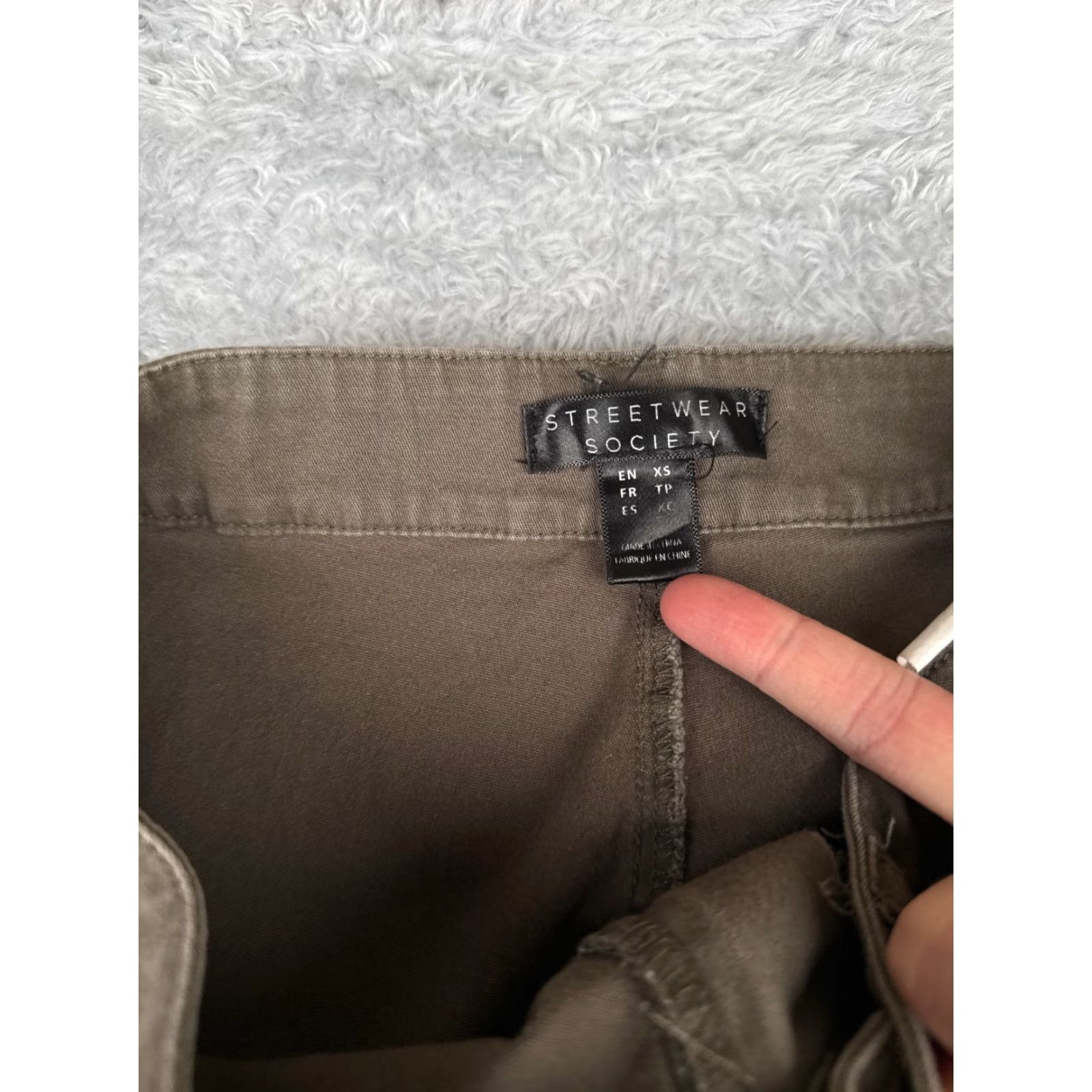 Vintage Streetwear Society Cargo Pants Womens XS Green Army Jogger Cotton 27x26 Size 26" / US 2 / IT 38 - 6 Thumbnail
