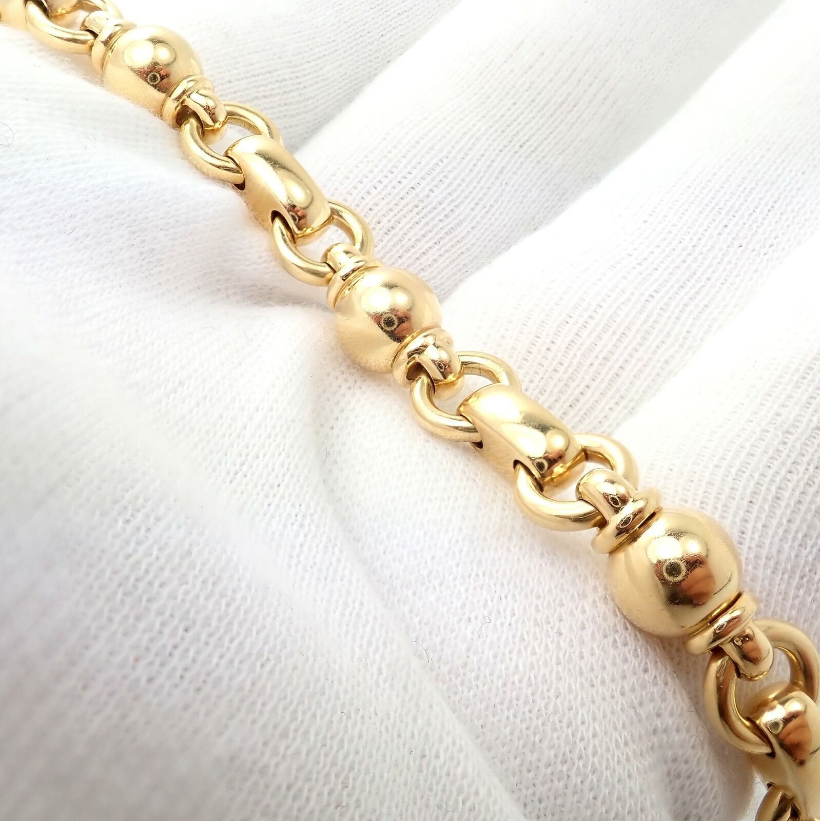 Vintage Chanel 18k Yellow Gold Classic Link Bracelet