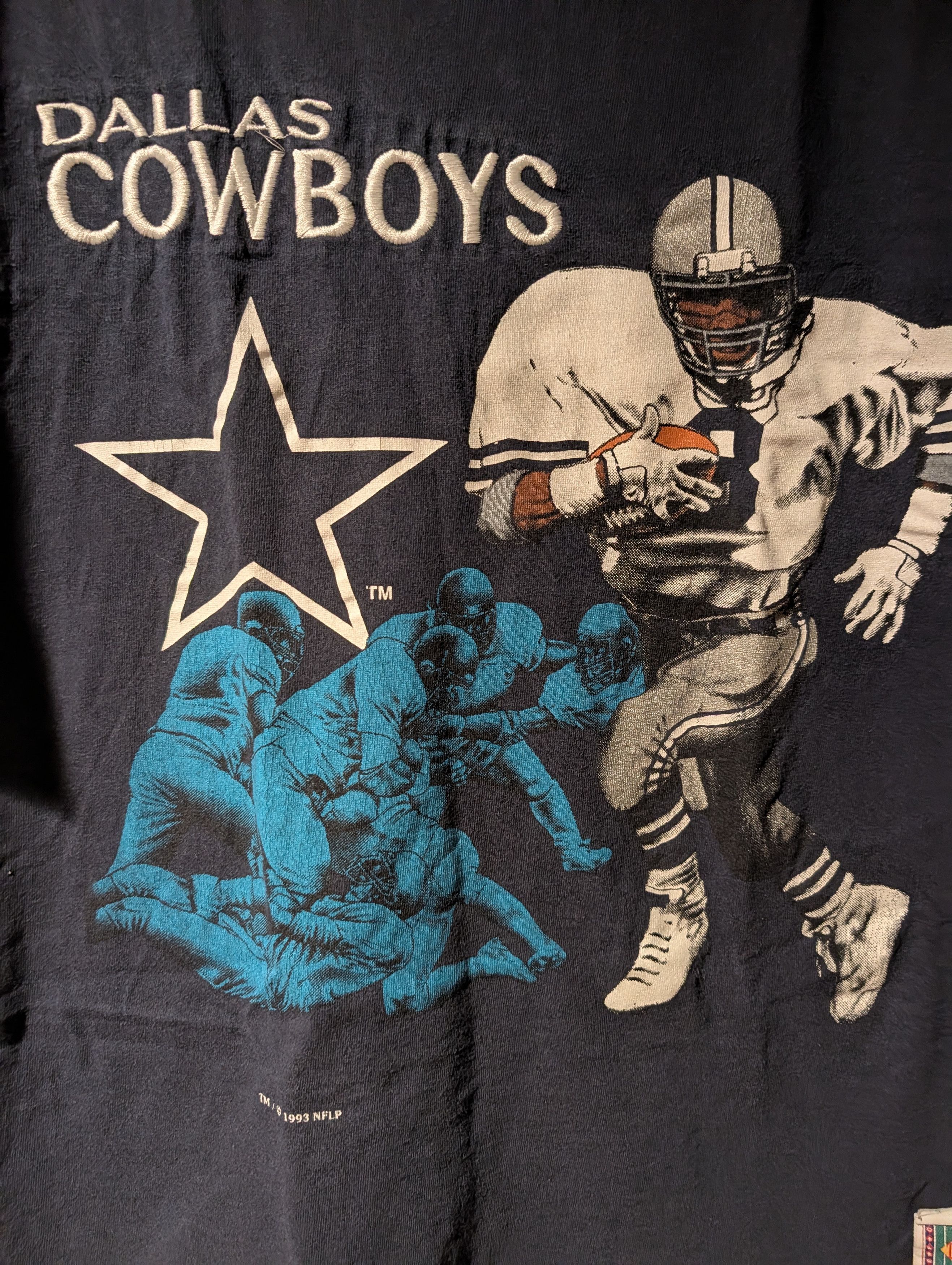 Nutmeg Vintage 1993 Dallas Cowboys Nutmeg Athletic T-Shirt NFL USA Size US M / EU 48-50 / 2 - 2 Thumbnail