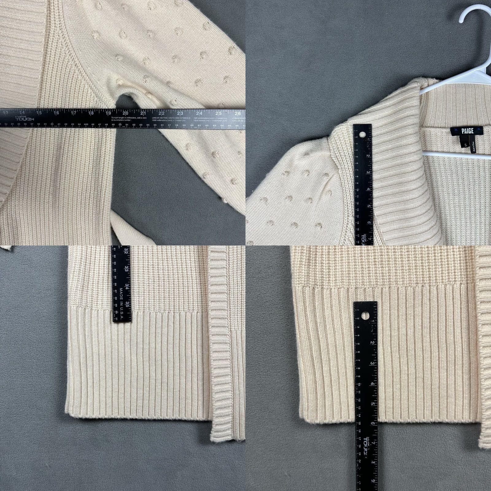 Paige PAIGE Loredana Cardigan Sweater Coat Ivory Wool Blend Belted GUC Womens Small Size S / US 4 / IT 40 - 9 Thumbnail
