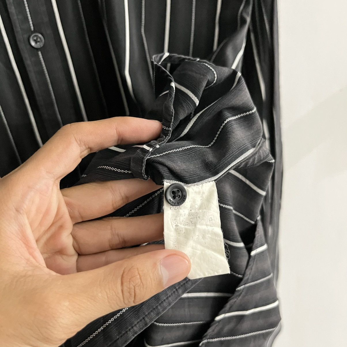 Japanese Brand Mind Bridge - Striped Iconic Longsleeve Button Up Size US XL / EU 56 / 4 - 5 Thumbnail