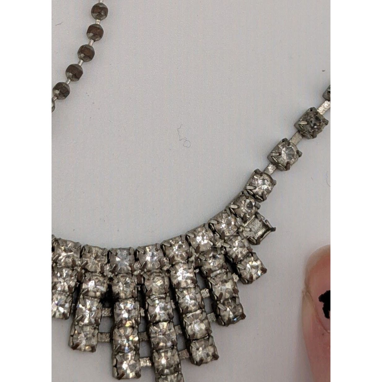 Aldo Aldo Glam Silver-Tone Rhinestone Statement Necklace Size ONE SIZE - 9 Thumbnail