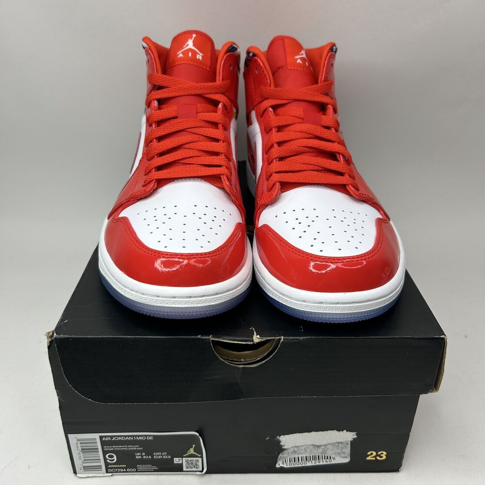 Nike Nike Air Jordan 1 Mid Retro SE “Barcelona Sweater/Chile Red” Size US 9 / EU 42 - 2 Thumbnail