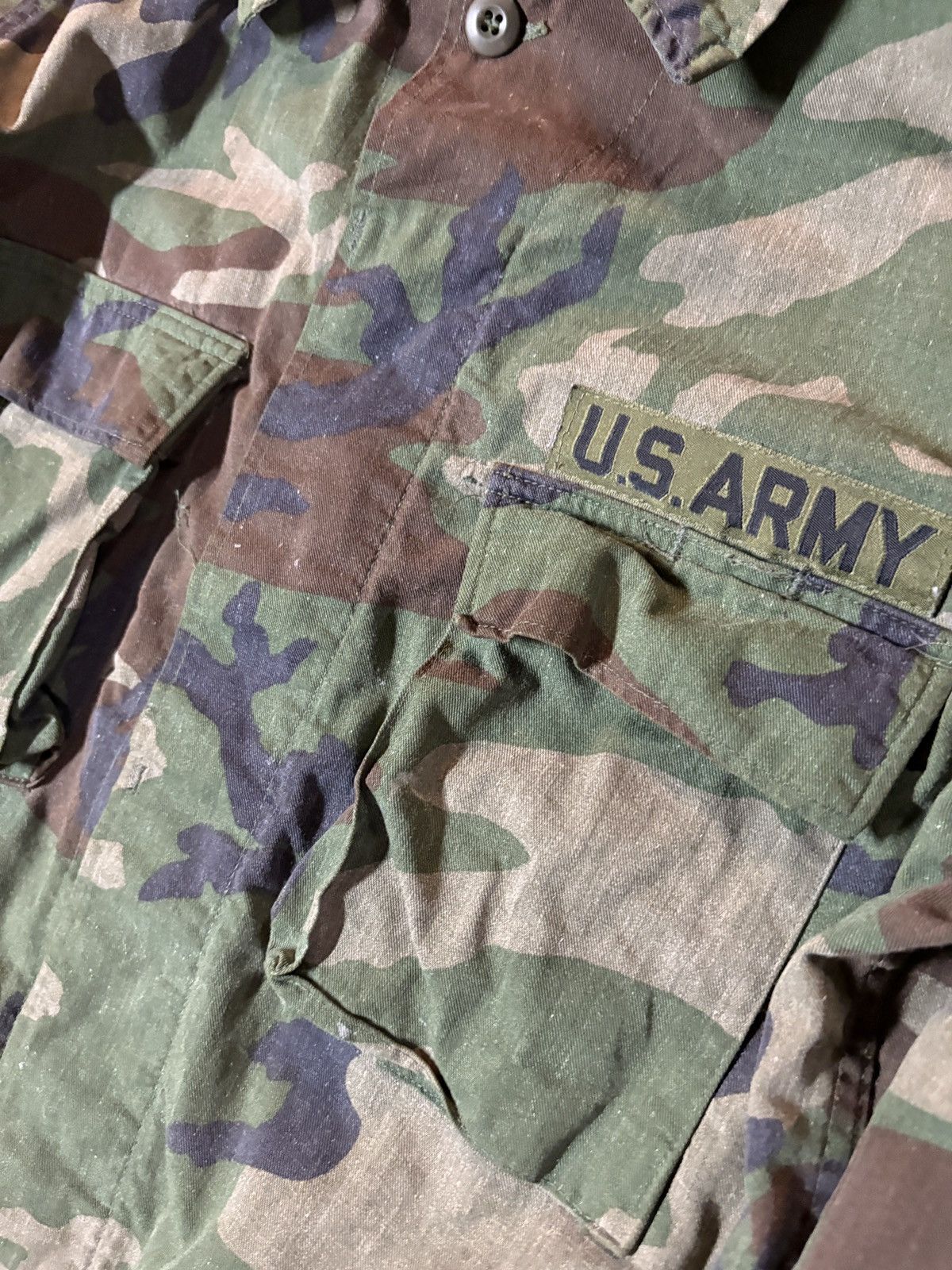 Other Vintage 90s US Military Army Woodland Camo BDU Jacket Green Size US M / EU 48-50 / 2 - 2 Thumbnail