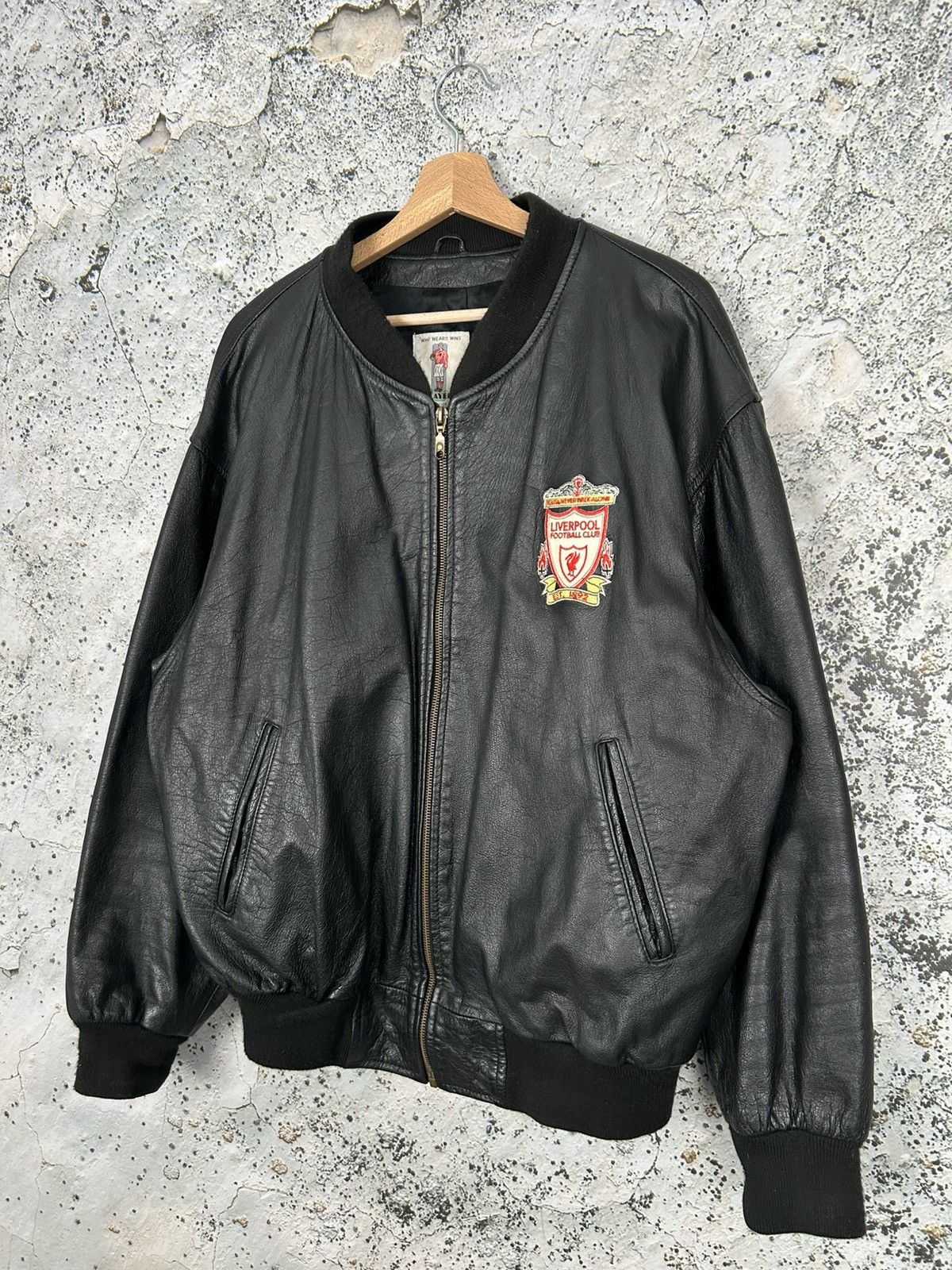 Vintage Vintage Liverpool FC 90s Genuine Leather Jacket Archive Rare Size US XL / EU 56 / 4 - 3 Thumbnail