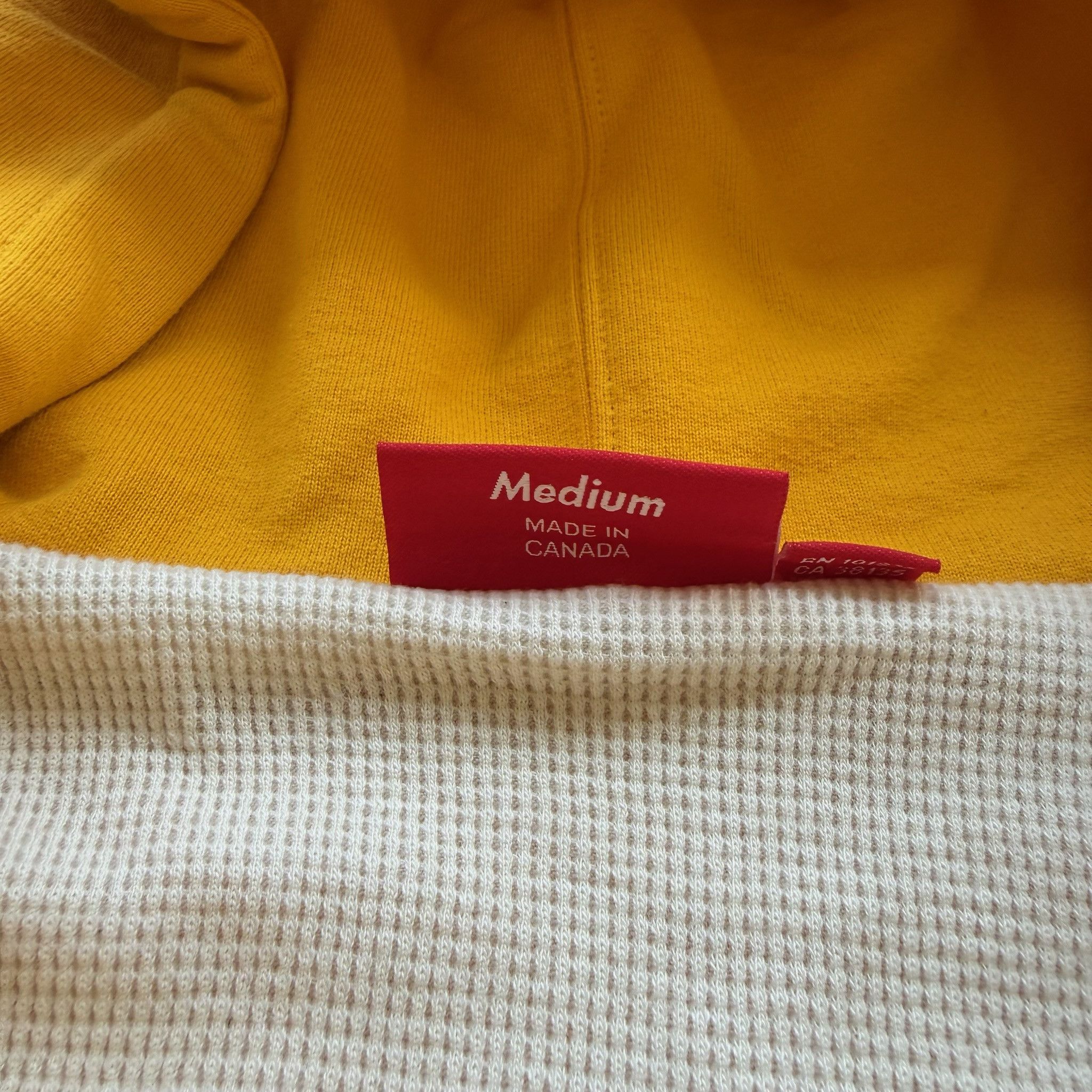 Supreme Supreme Arc Thermal Lined Zip Up Hooded Sweatshirt 'Yellow' Size US M / EU 48-50 / 2 - 3 Thumbnail