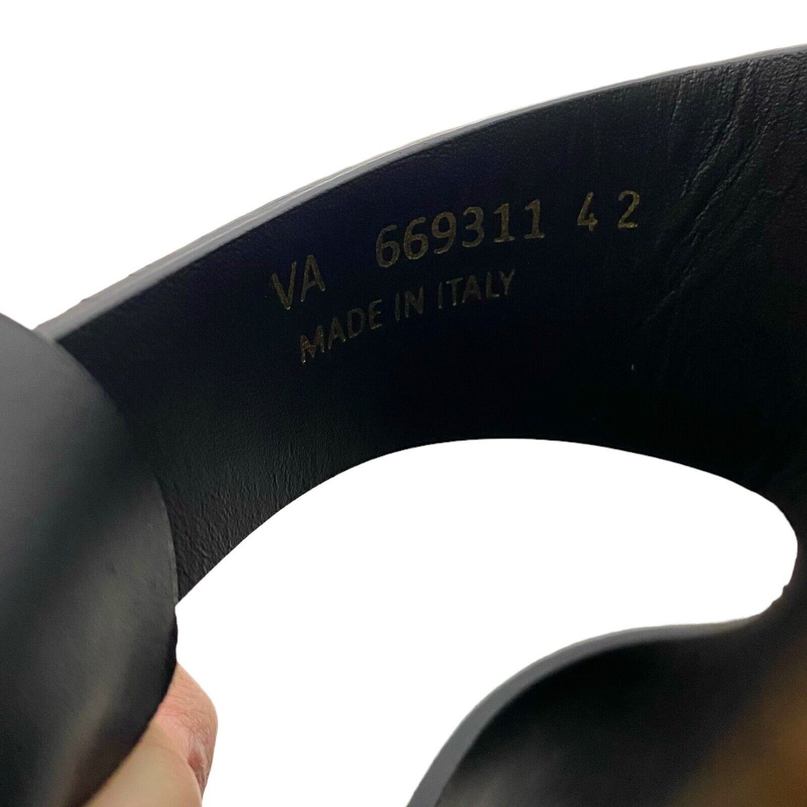 Saint Laurent Paris $795 Unisex Black Calf Hair Jimmy Sandal Slide EU 42 Size US 9 / EU 42 - 9 Thumbnail