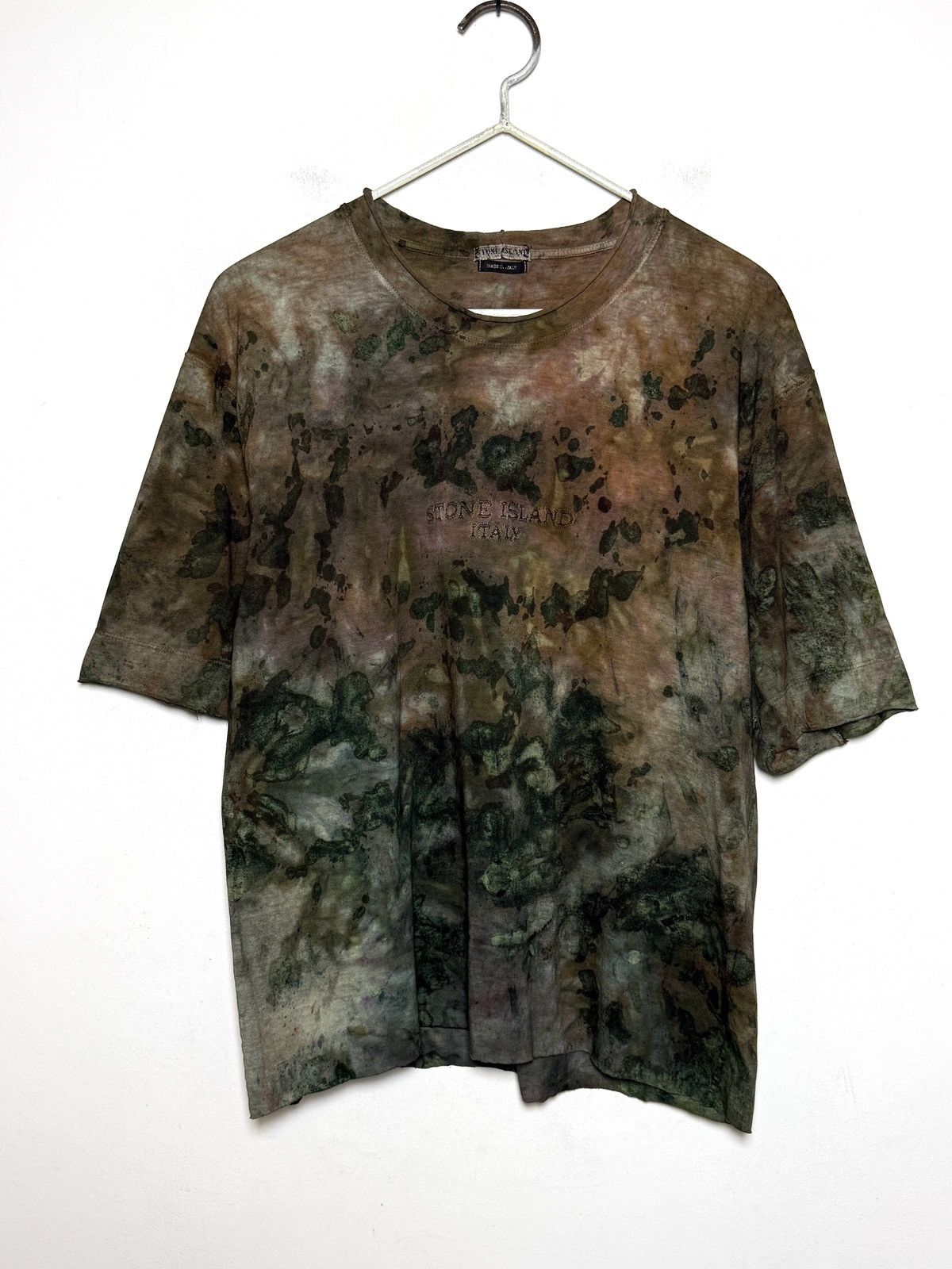Stone Island stone island y2k crop dyed t shirt s-m moss mold Size US M / EU 48-50 / 2 - 1 Thumbnail
