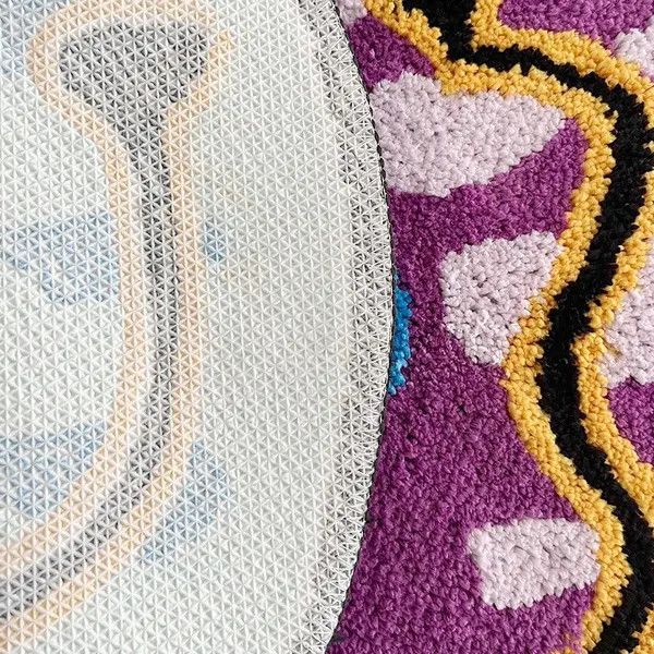 Designer Handmade Smile Face Colorful Custom Carpet Rug Size ONE SIZE - 6 Thumbnail