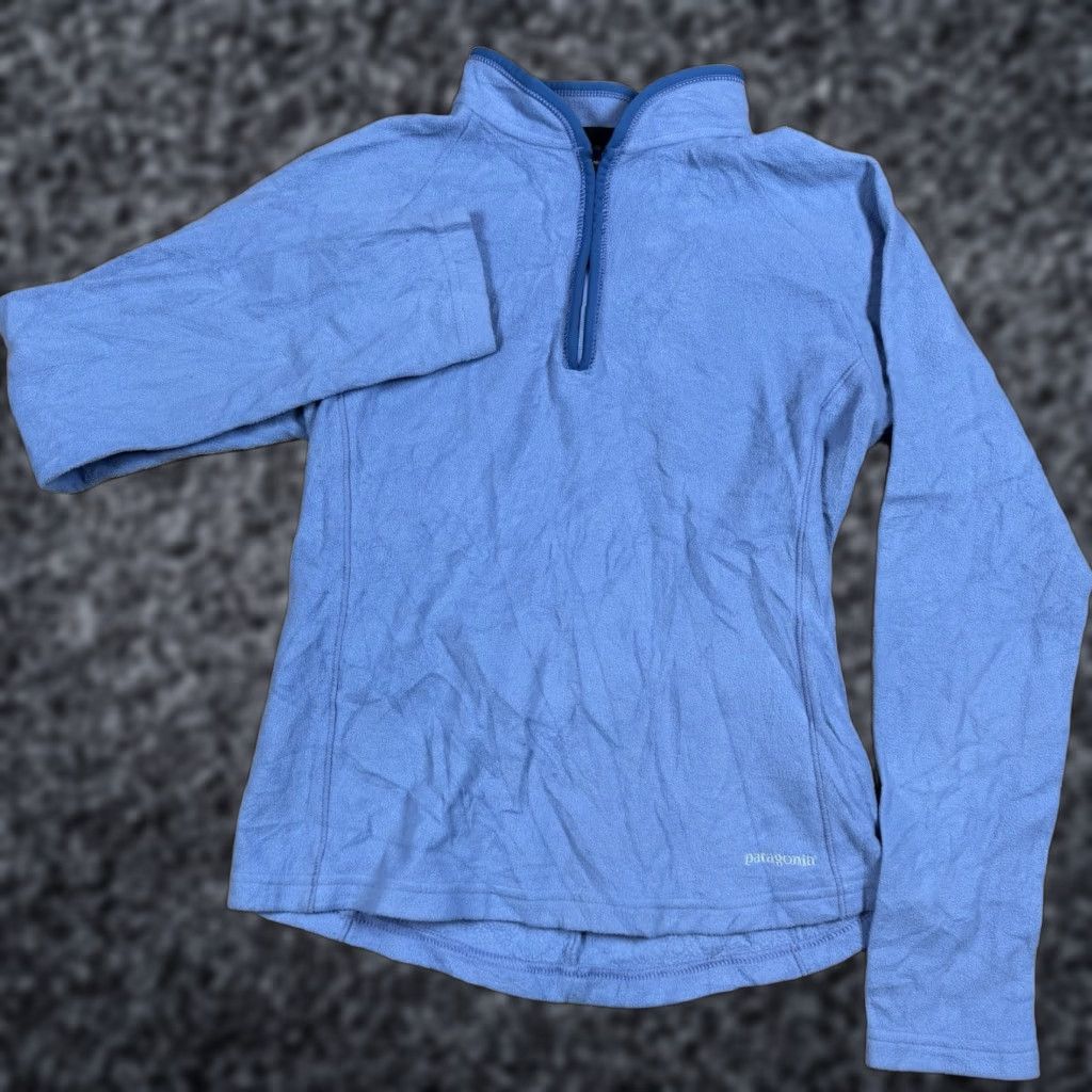 Patagonia VINTAGE Patagonia Synchilla Jacket 1/4 Zip Womens Small Blue 90s USA Made Size S / US 4 / IT 40 - 1 Thumbnail