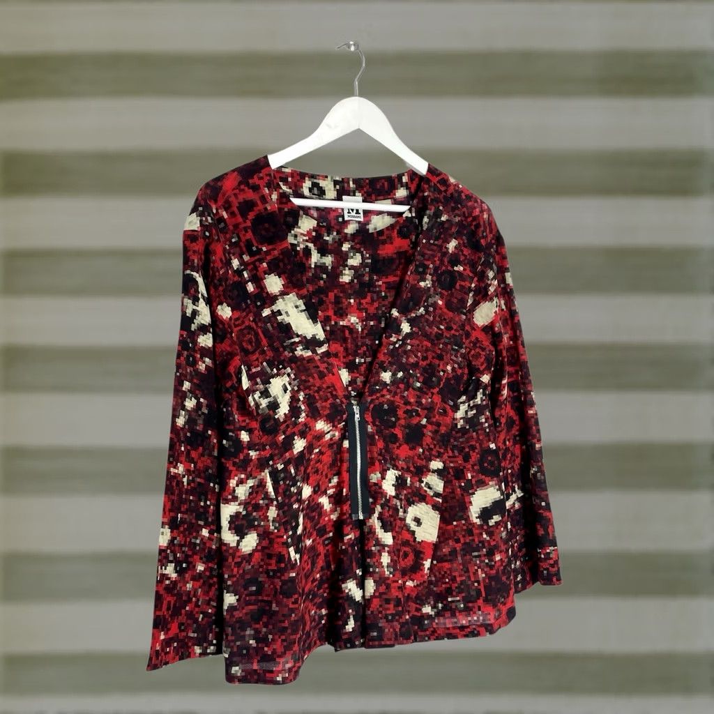 Missoni Missoni Blouse Women Silk Red Size 42 Long Sleeve Zipper Casual VINTAGE? No Size M / US 6-8 / IT 42-44 - 1 Thumbnail