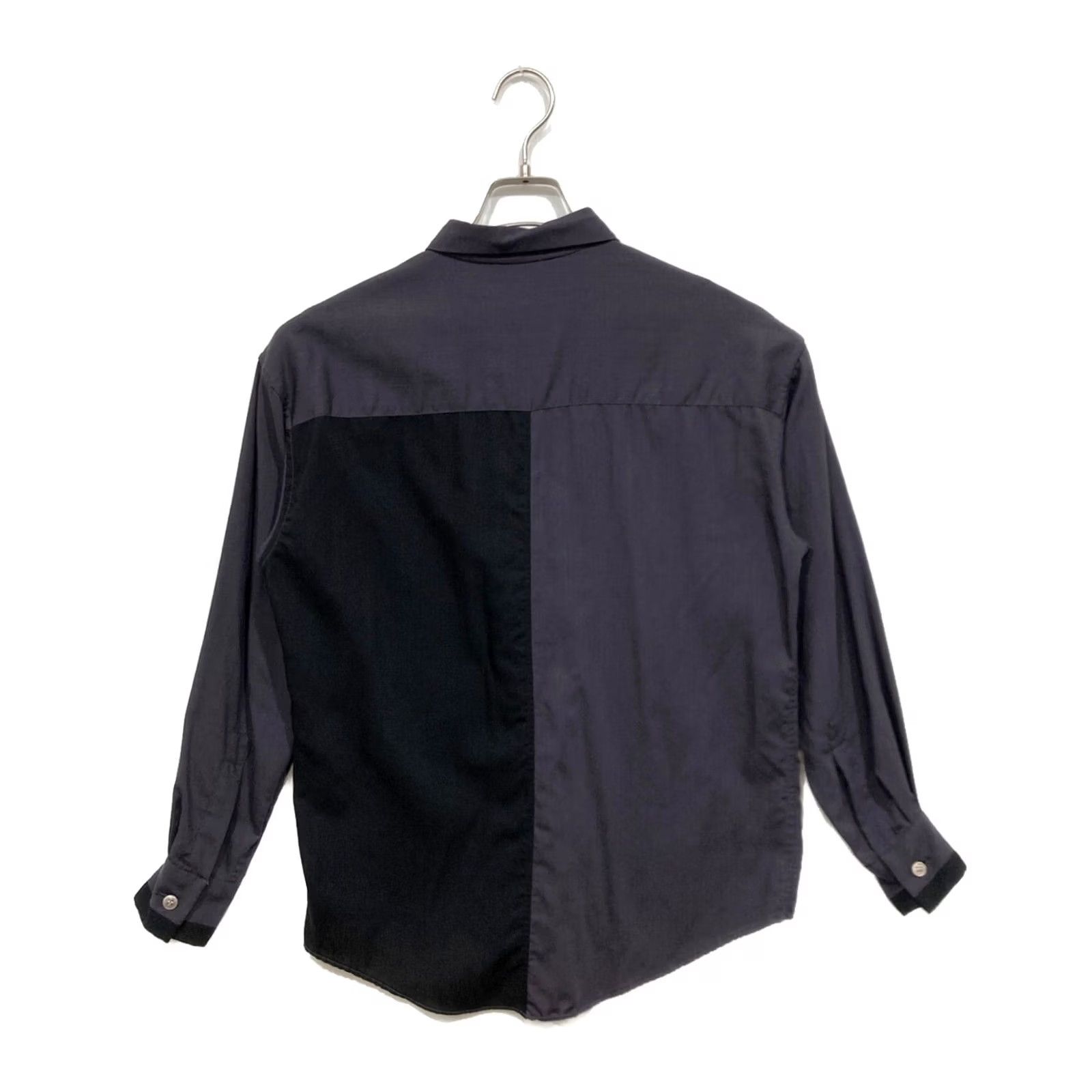 Issey Miyake ISSEY MIYAKE im MIYAKE DESIGN STUDIO shirt Mens M gray wool nylon two-tone Button-Up Casual Everyday Size US M / EU 48-50 / 2 - 2 Thumbnail