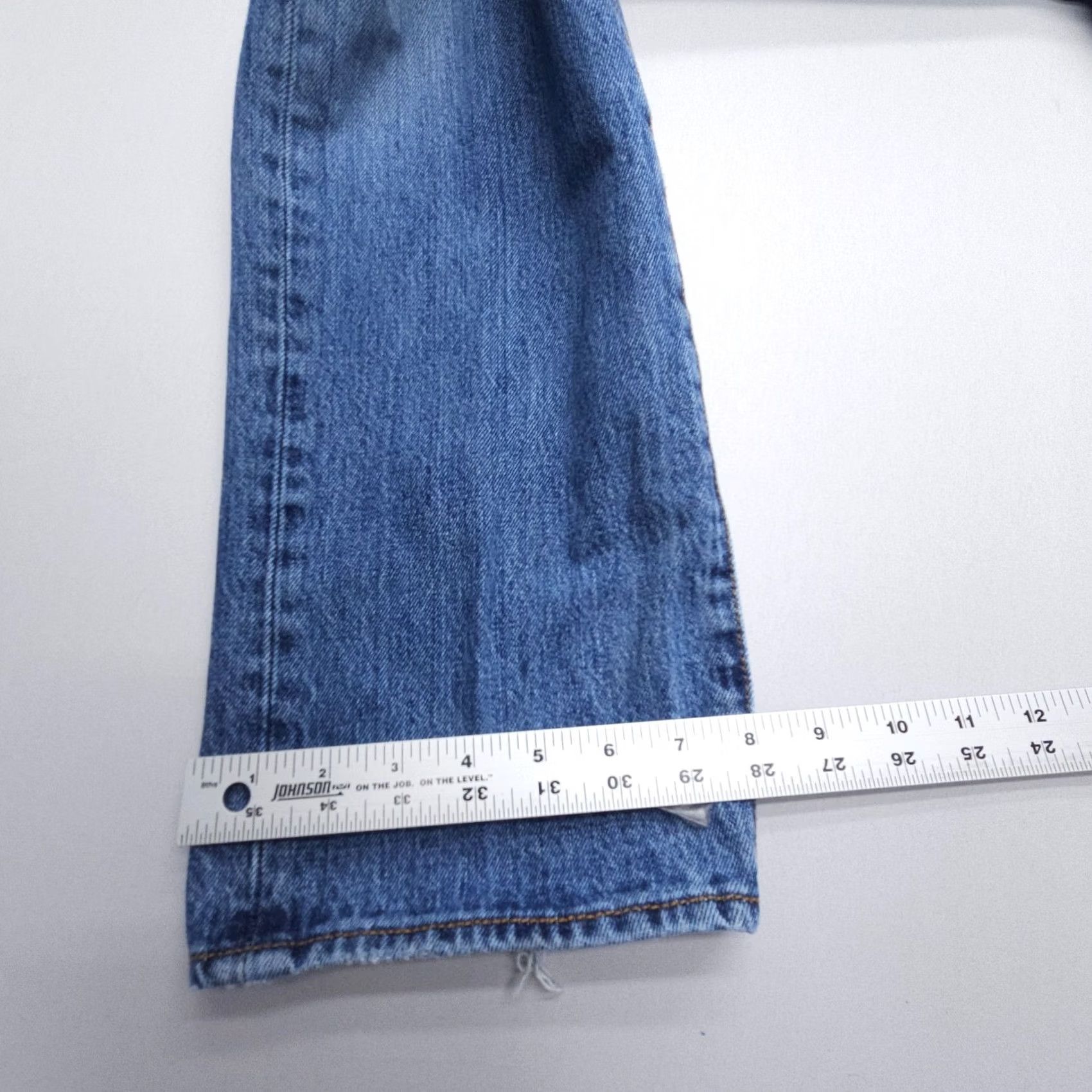 Levi's Levi's 501 Jeans Mens 34 Regular Blue 100% Cotton Rigid Denim Button Fly Distressed Pockets Vintage: No Size US 34 / EU 50 - 6 Thumbnail