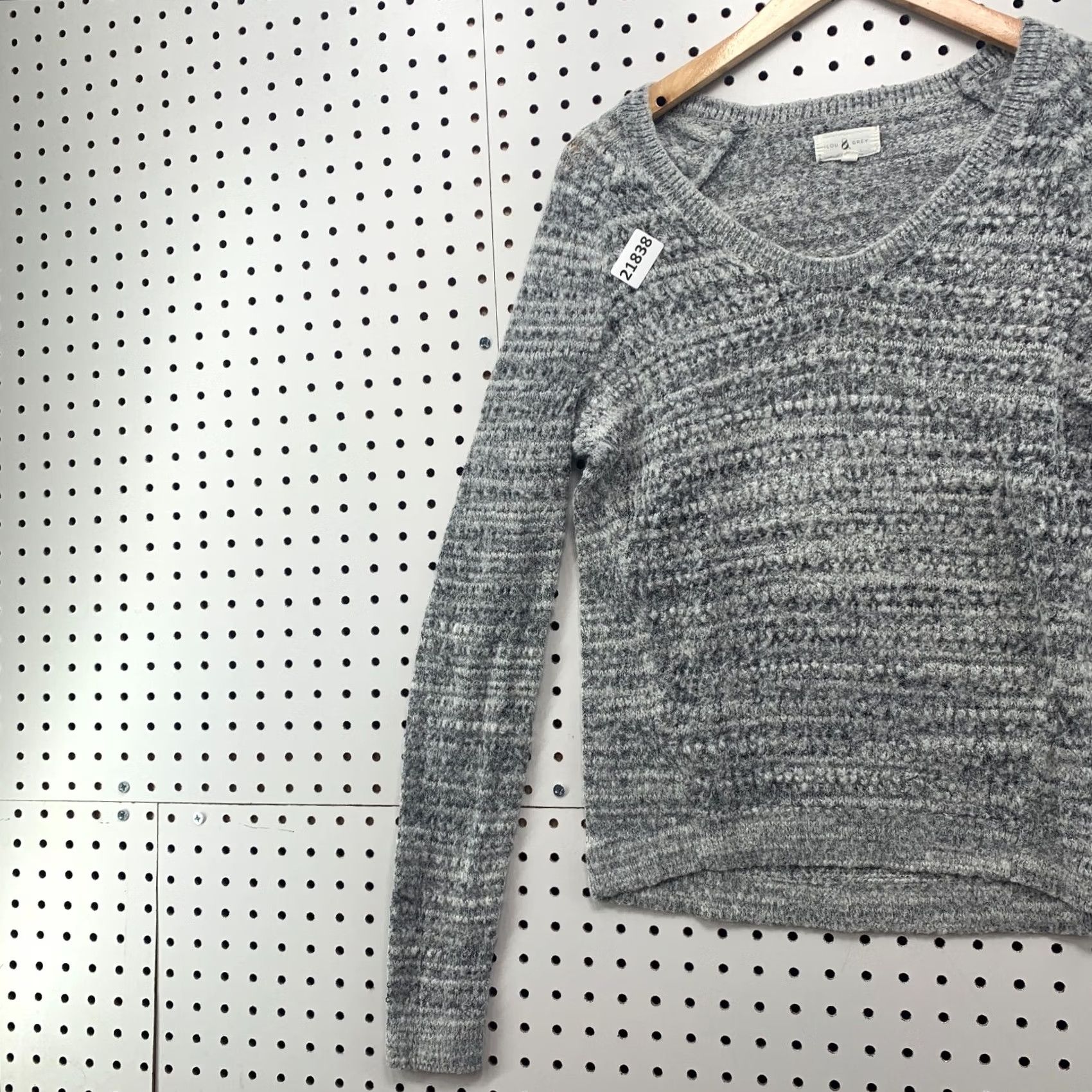 Lou & Grey Lou & Grey Womens Knit Sweater Medium Gray Alpaca Blend V Neck Pullover Size M Size M / US 6-8 / IT 42-44 - 3 Thumbnail