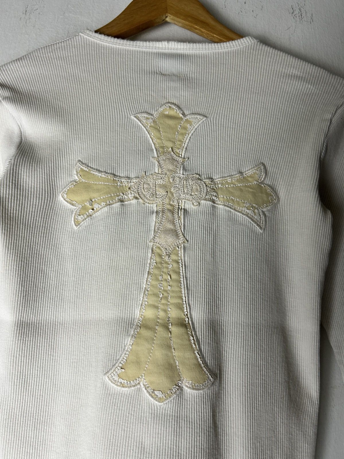 Japanese Brand Vintage Chrome Heart Inspired Thermal Longsleeve Size XXS / US 00 / IT 34 - 3 Thumbnail