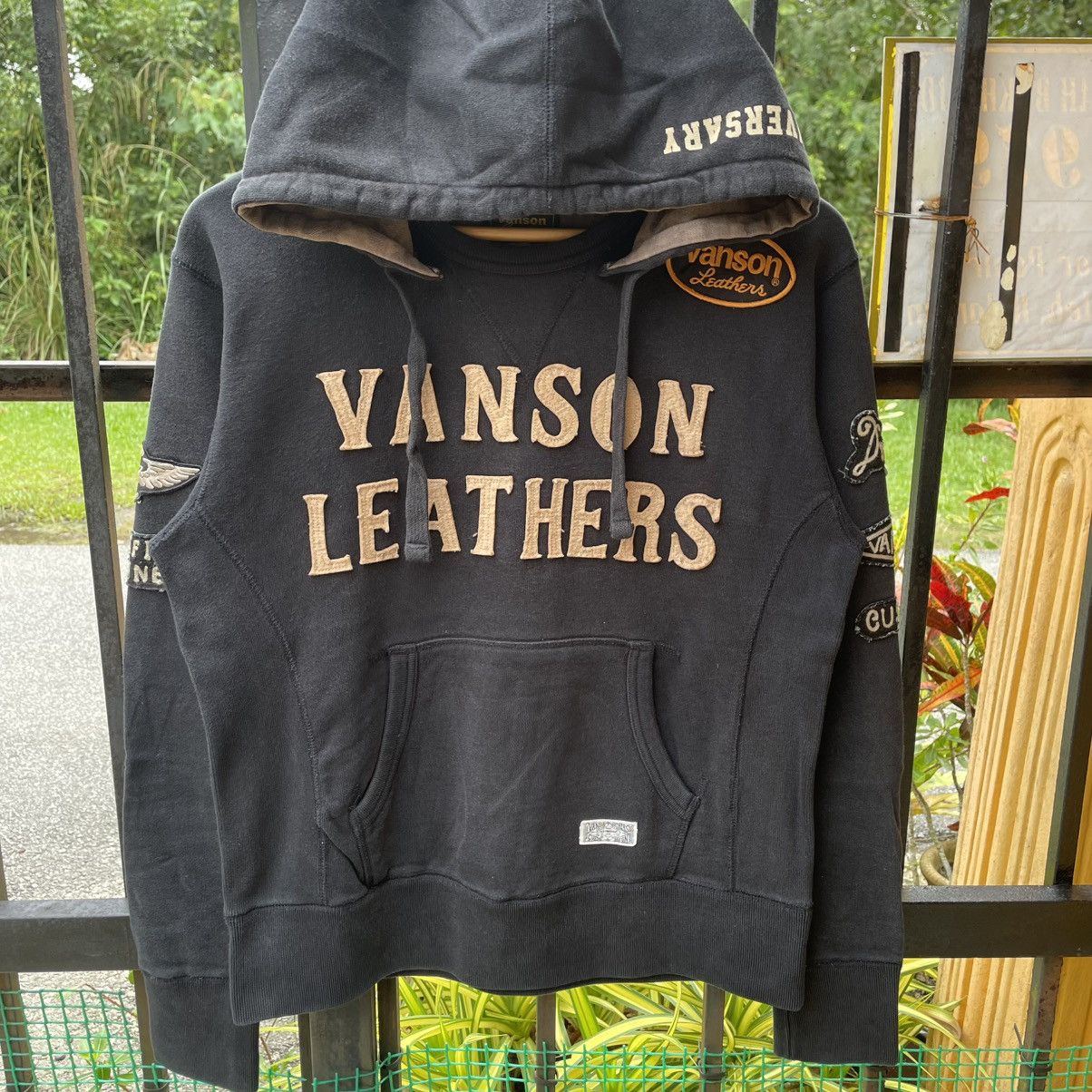 Vanson Leathers 🔥Vintage Vanson Leather Sick Big Spellout Pullover Hoodie Size US S / EU 44-46 / 1 - 5 Thumbnail