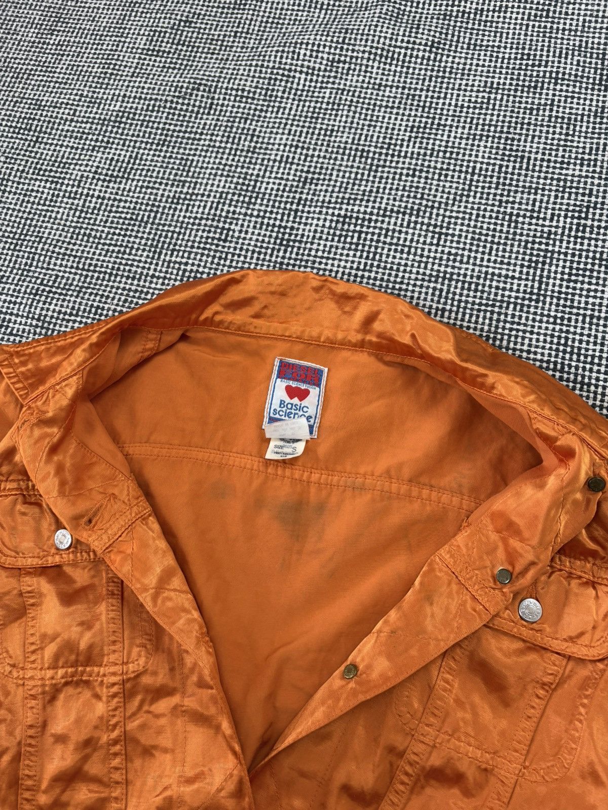 Diesel Diesel vintage orange satin shiny short sleeve jacket Size S / US 4 / IT 40 - 5 Thumbnail