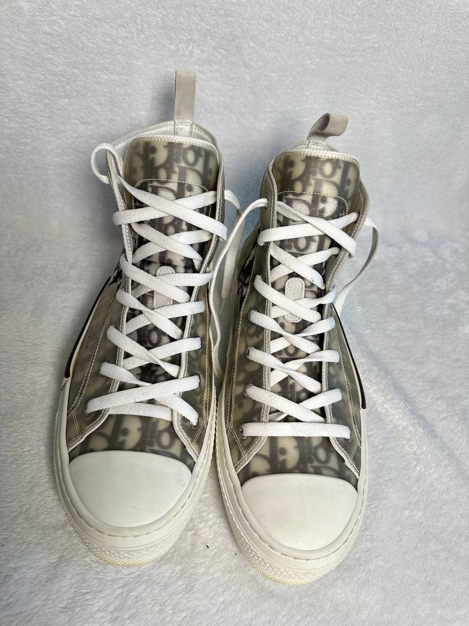 Dior Dior B23 High Dior Oblique White Black Size US 11 / EU 44 - 3 Thumbnail