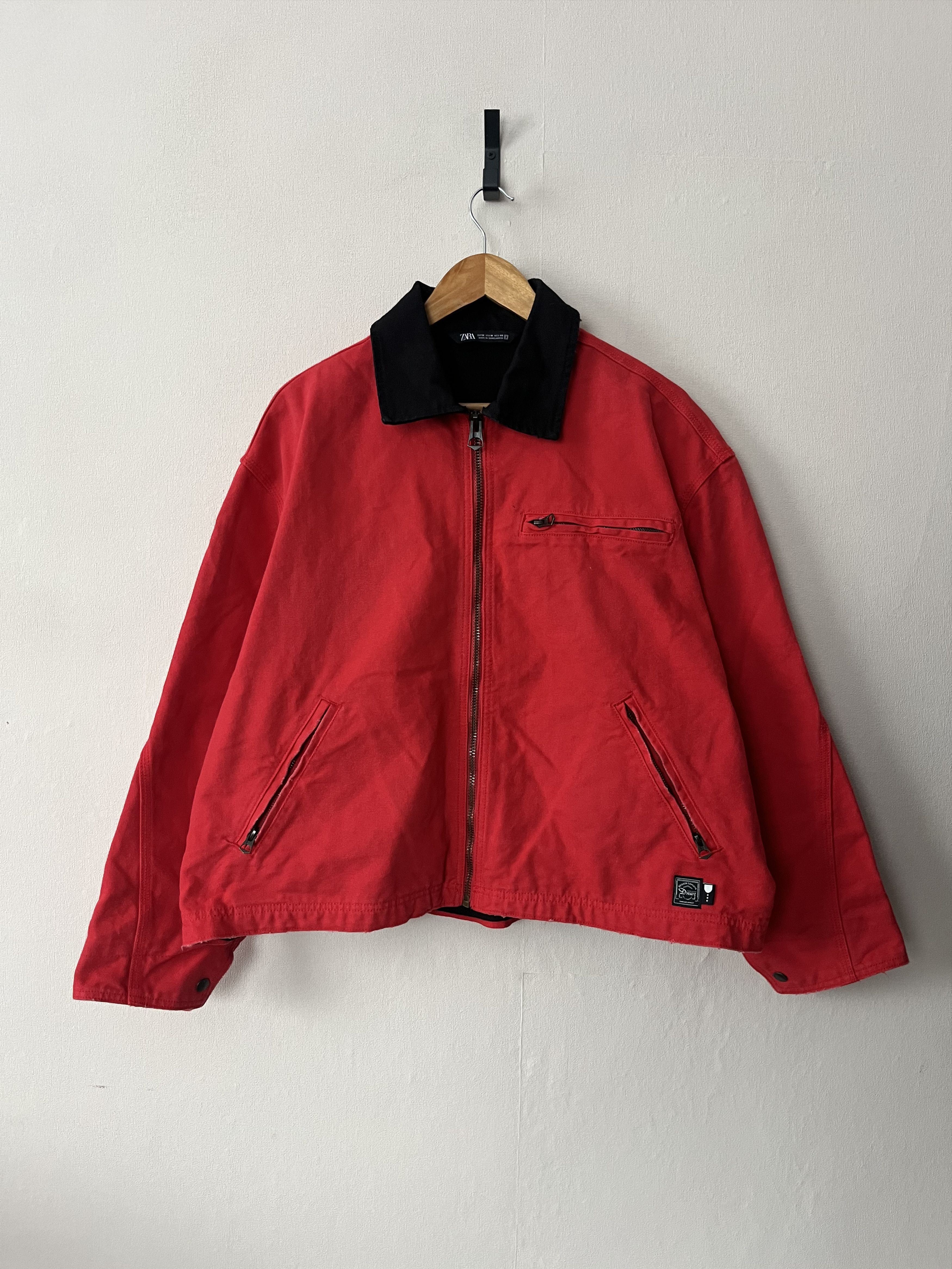 Zara Zara DNWR Detroit Workwear Jacket Red Color Size USA M Rare Size US M / EU 48-50 / 2 - 1 Thumbnail