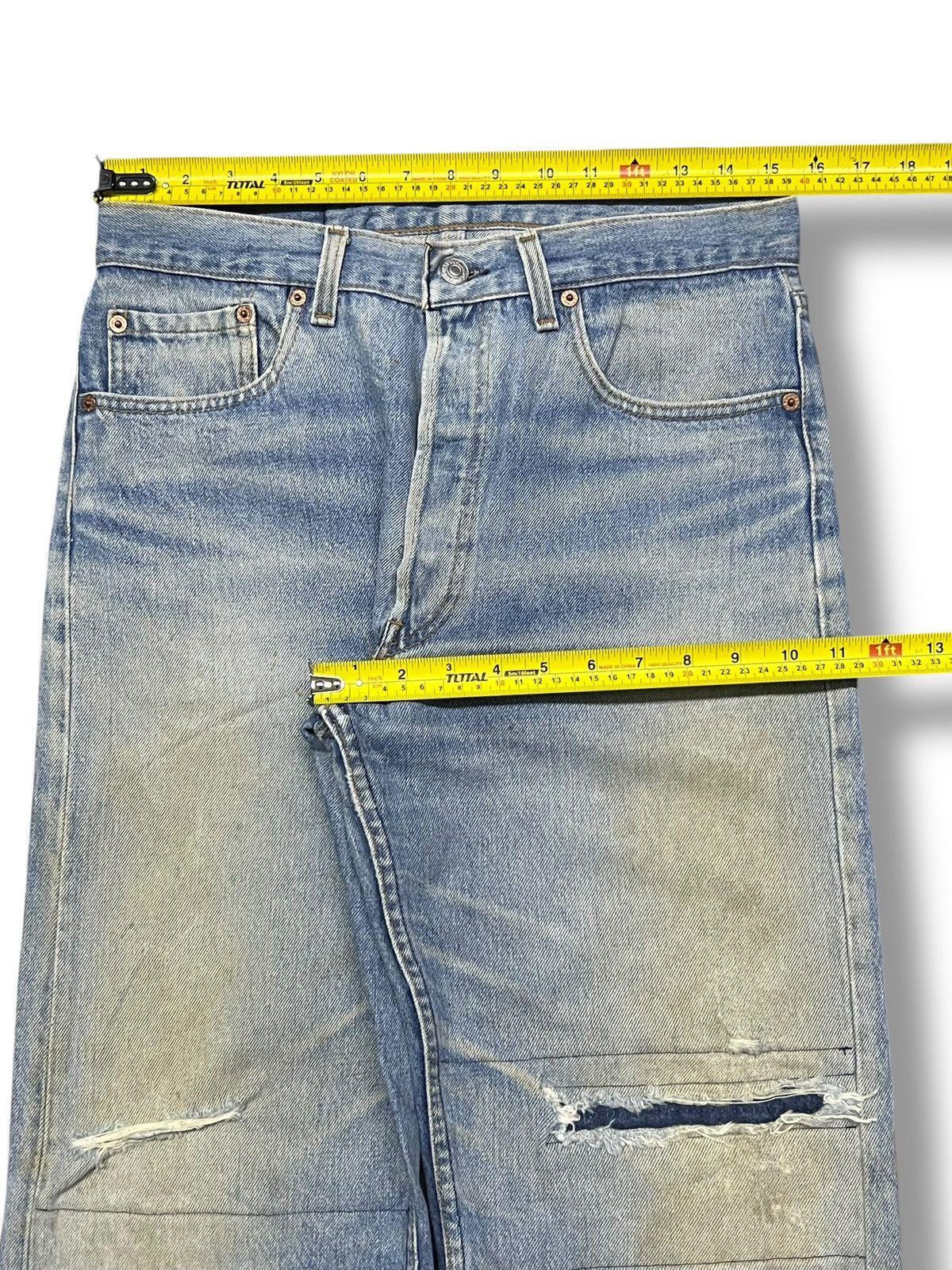 Levi's Vintage 90s Levi’s 502 Usa - Faded, Distressed Denim Size US 31 - 18 Thumbnail