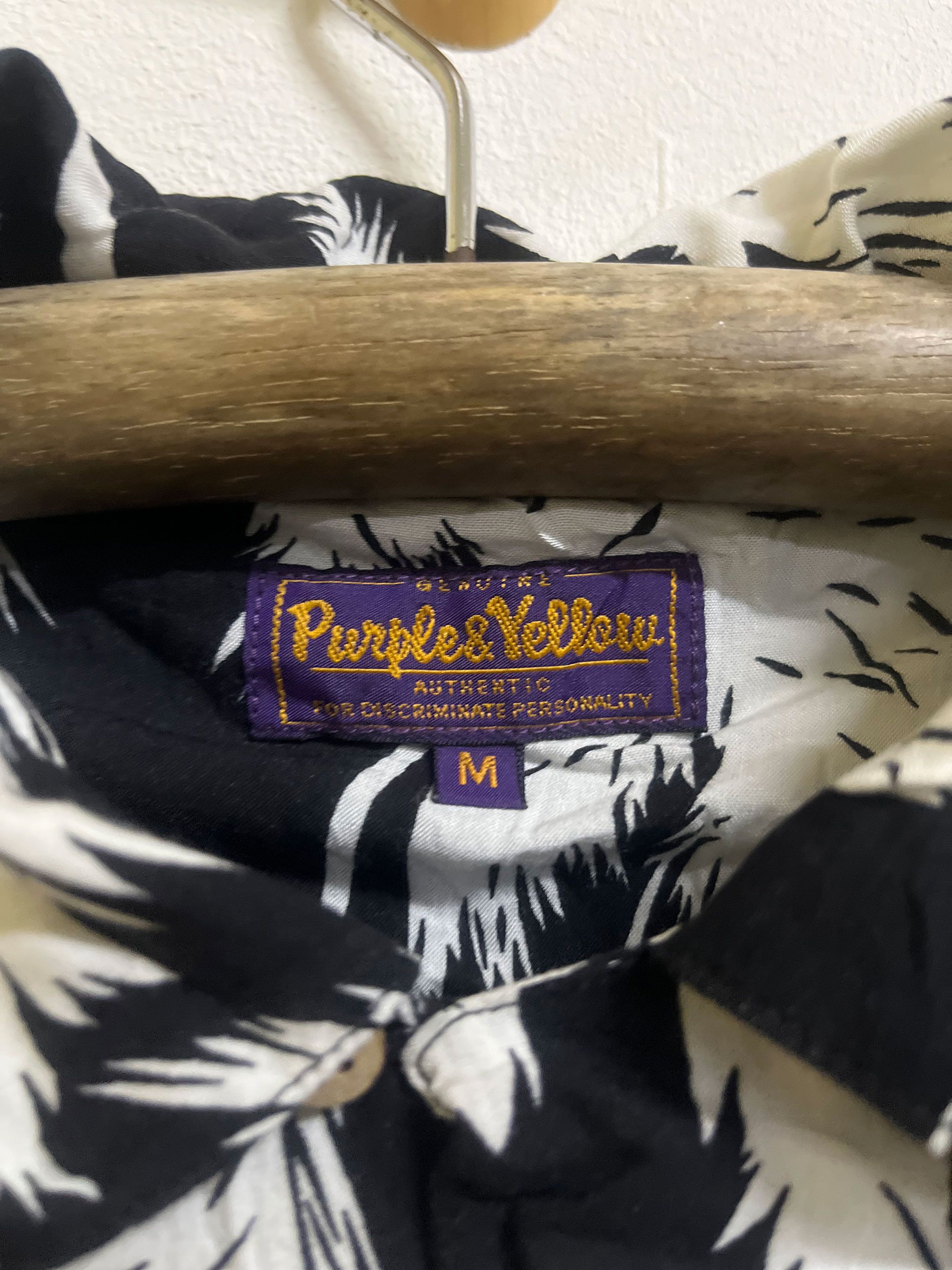 Japanese Brand Purple Yellow Short Sleeve Hawaii Hawaiian All Over Print Size US M / EU 48-50 / 2 - 2 Thumbnail