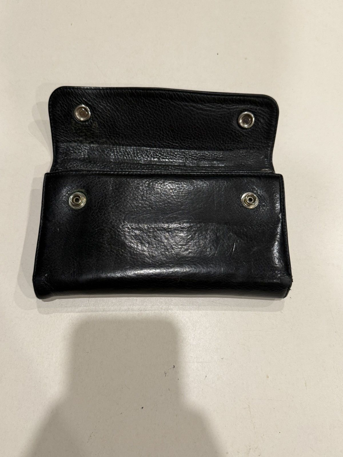 Chrome Hearts Chrome Hearts Wave Wallet Silver Cross Balls Black Leather Size ONE SIZE - 11 Thumbnail