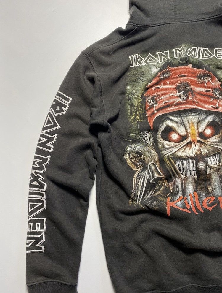 Band Tees × Iron Maiden × Vintage Vintage Iron Maiden distressed sun faded zipper zip hoodie Size US XL / EU 56 / 4 - 3 Thumbnail