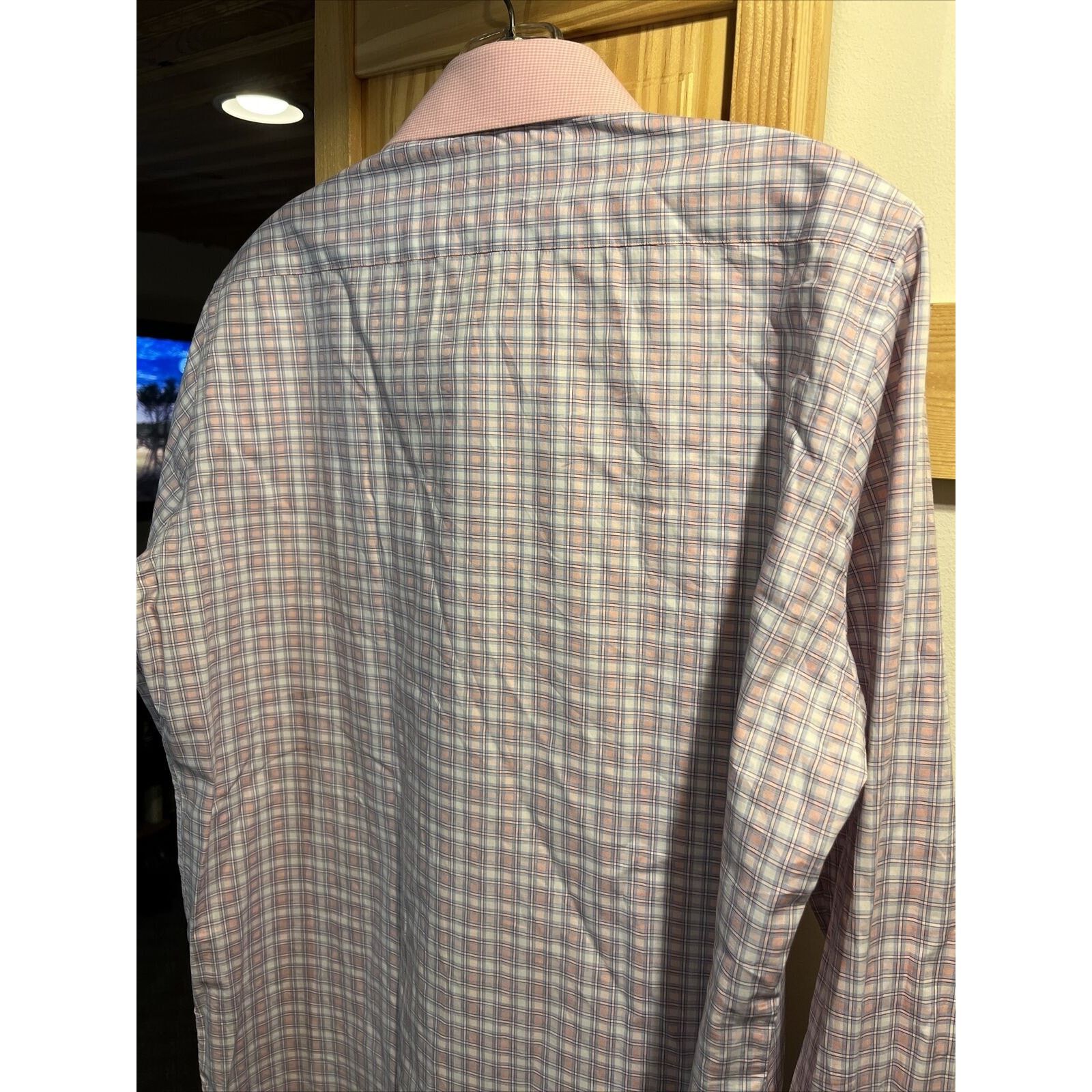Robert Graham Robert Graham Men’s M 15.5 39 Pink Check Button Cotton Shirt Size US M / EU 48-50 / 2 - 16 Thumbnail