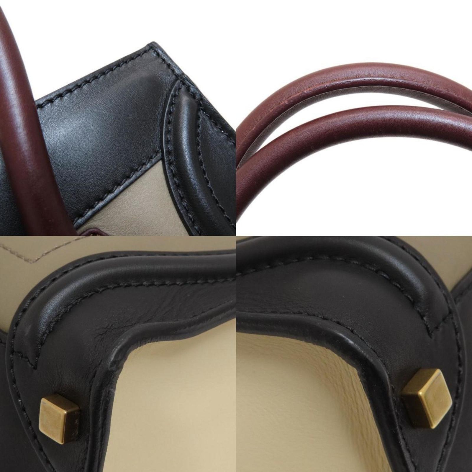 Celine Nano Luggage Tote TriColor handbag