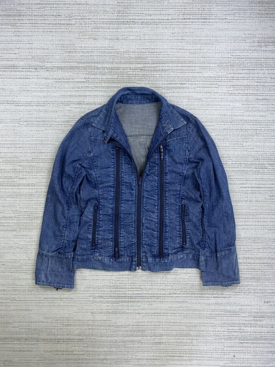 Vintage Vtg Passione Final Home Inspired Multizipper Denim Jacket Size US M / EU 48-50 / 2 - 6 Thumbnail