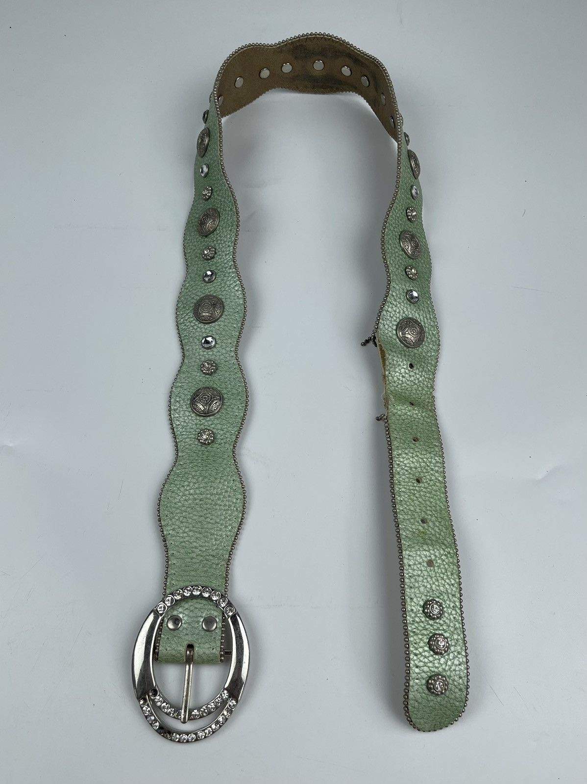 Japanese Brand studded belt with beads tc22 Size 34 - 2 Thumbnail