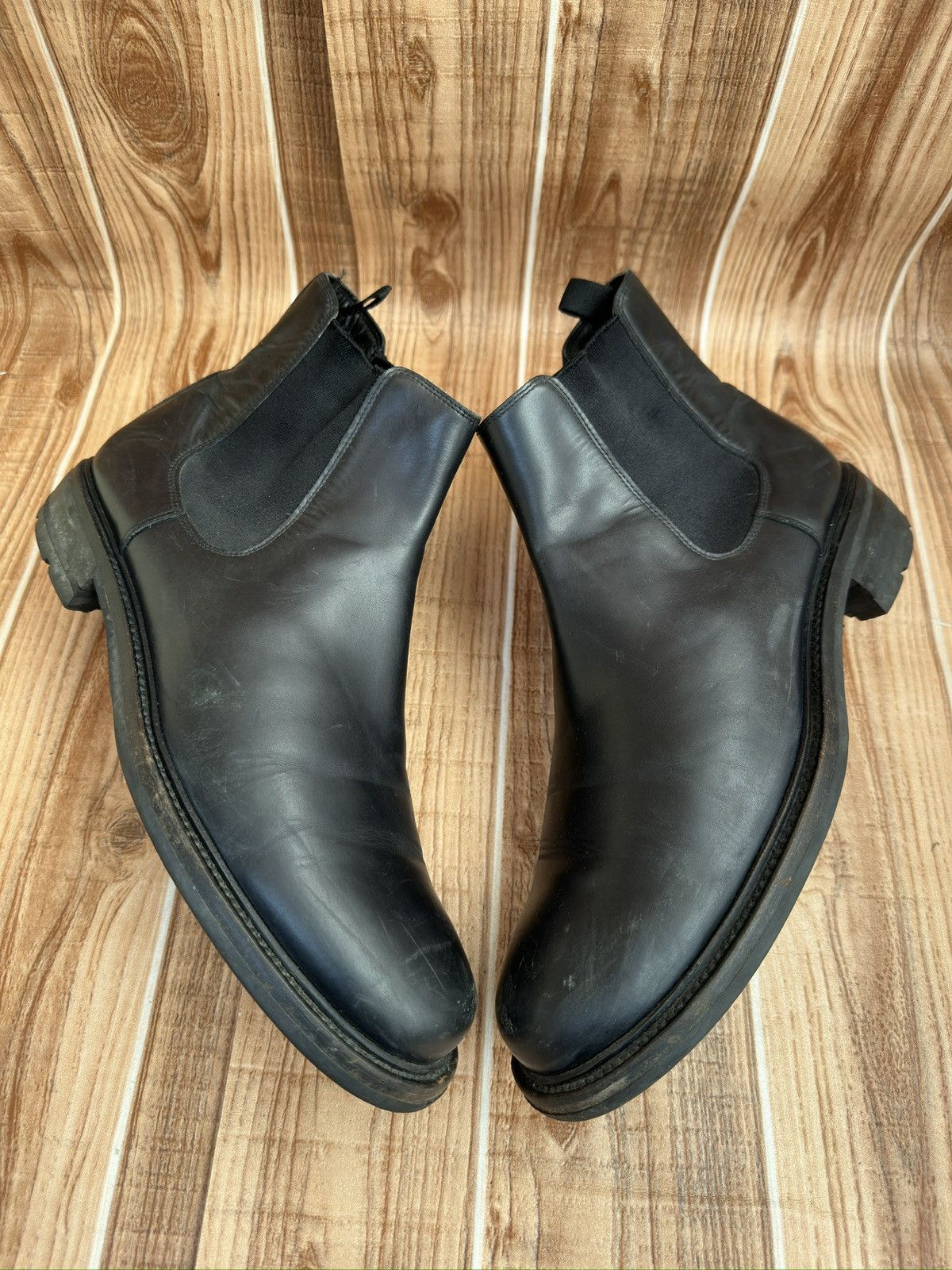 Prada Prada Black Leather Mens Vintage Chelsea Boots Size US 9 / EU 42 - 5 Thumbnail