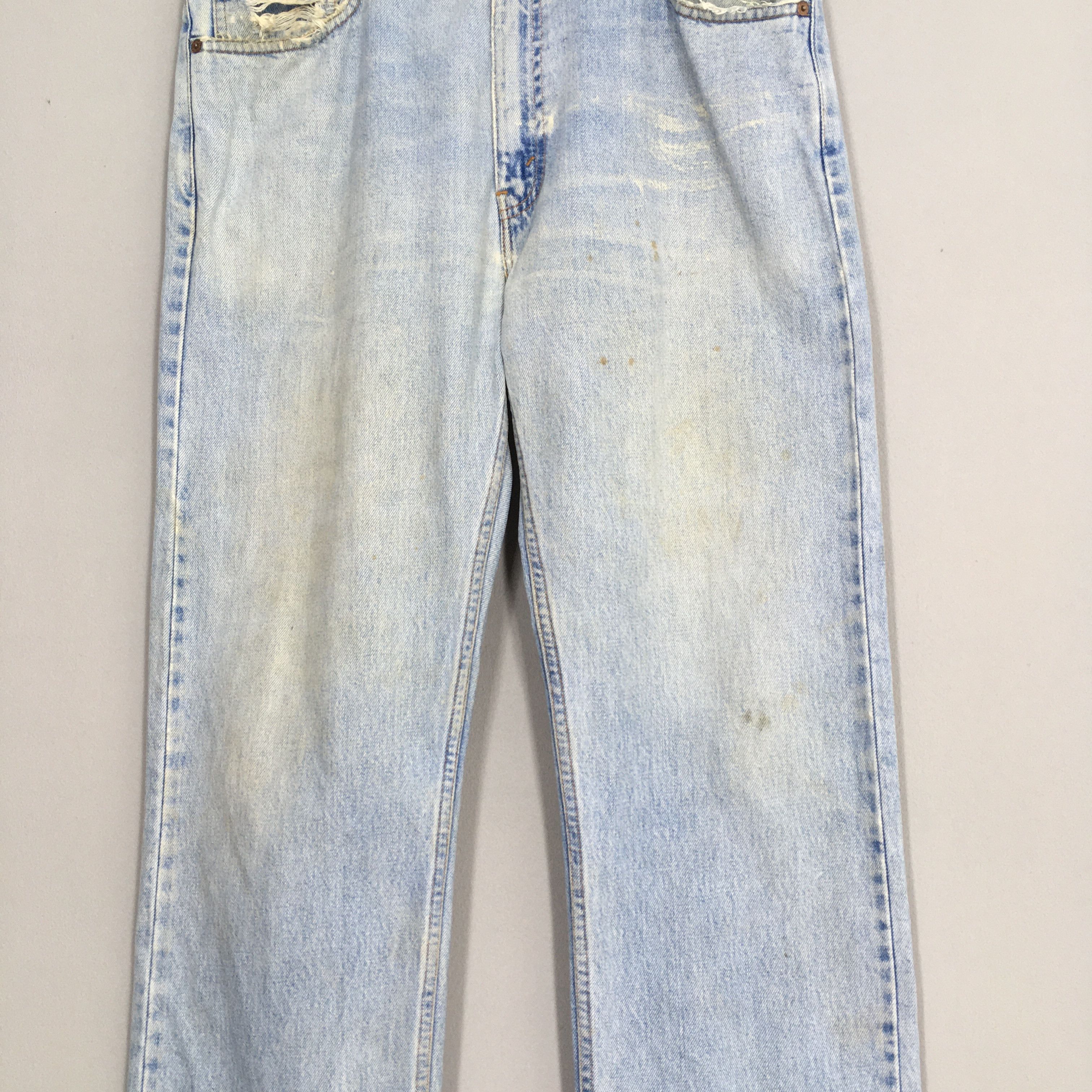 Levi's Size 36x31 Vintage Levis 505 Pale Blue Jeans S822 Size US 36 / EU 52 - 3 Thumbnail