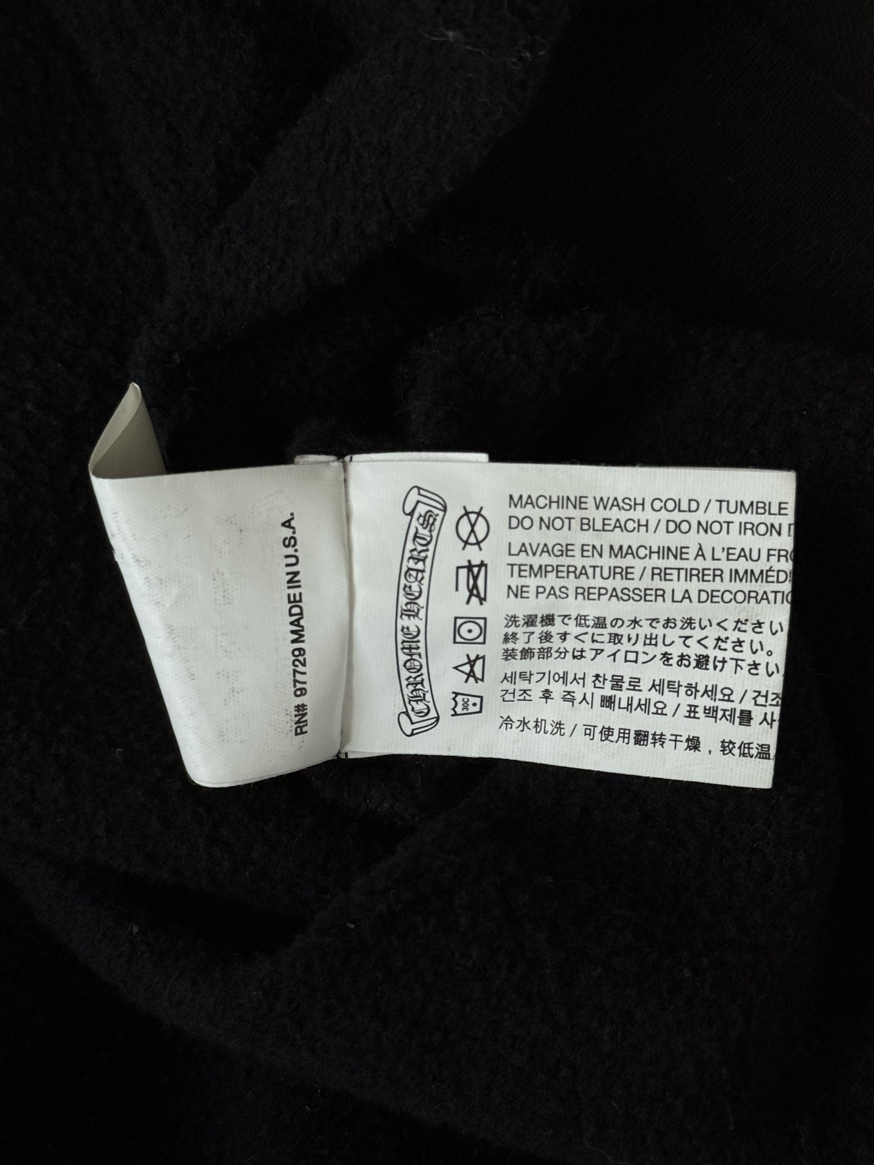 Chrome Hearts Chrome Hearts Black & White Horseshoe Chomper Logo Hoodie Size US XL / EU 56 / 4 - 5 Thumbnail